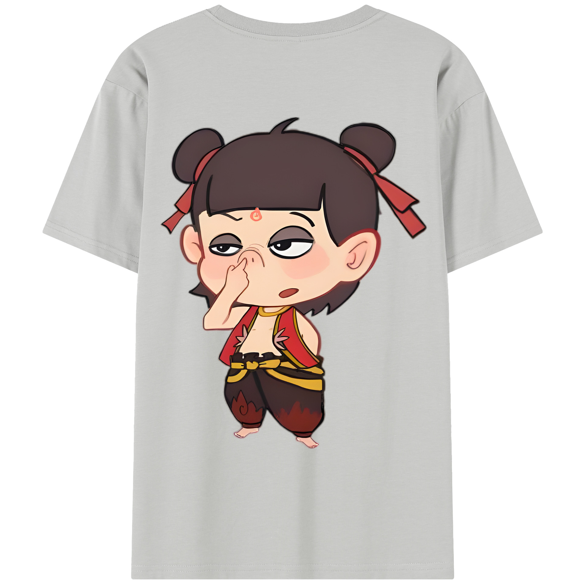 （画像用） Ne Zha 2 ナタ 魔童の大暴れ レディース半袖Tシャツ(バックプリント)
