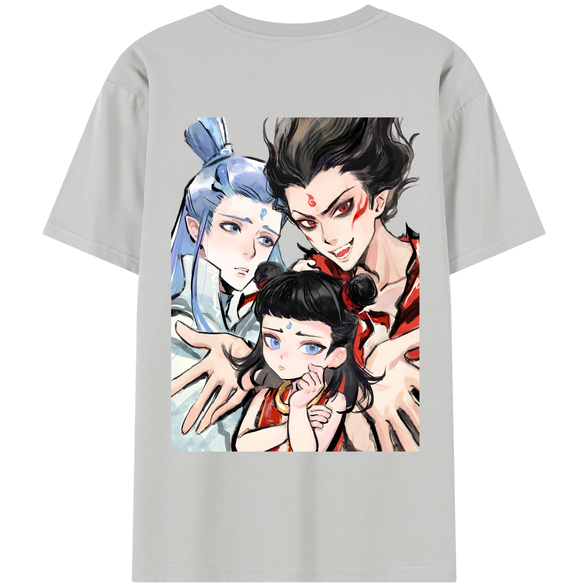 （画像用） Ne Zha 2 ナタ 魔童の大暴れ レディース半袖Tシャツ(バックプリント)