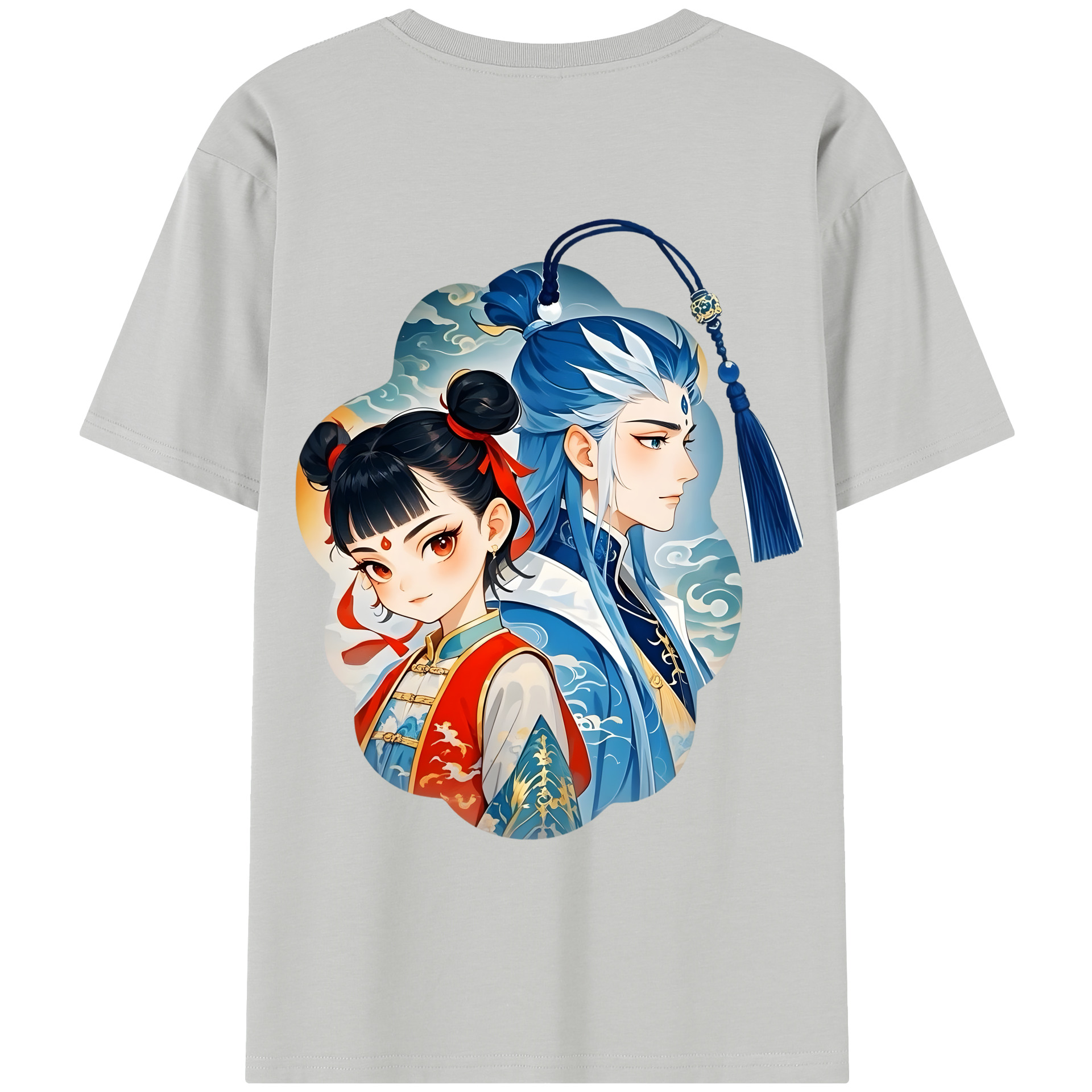 （画像用） Ne Zha 2 ナタ 魔童の大暴れ レディース半袖Tシャツ(バックプリント)