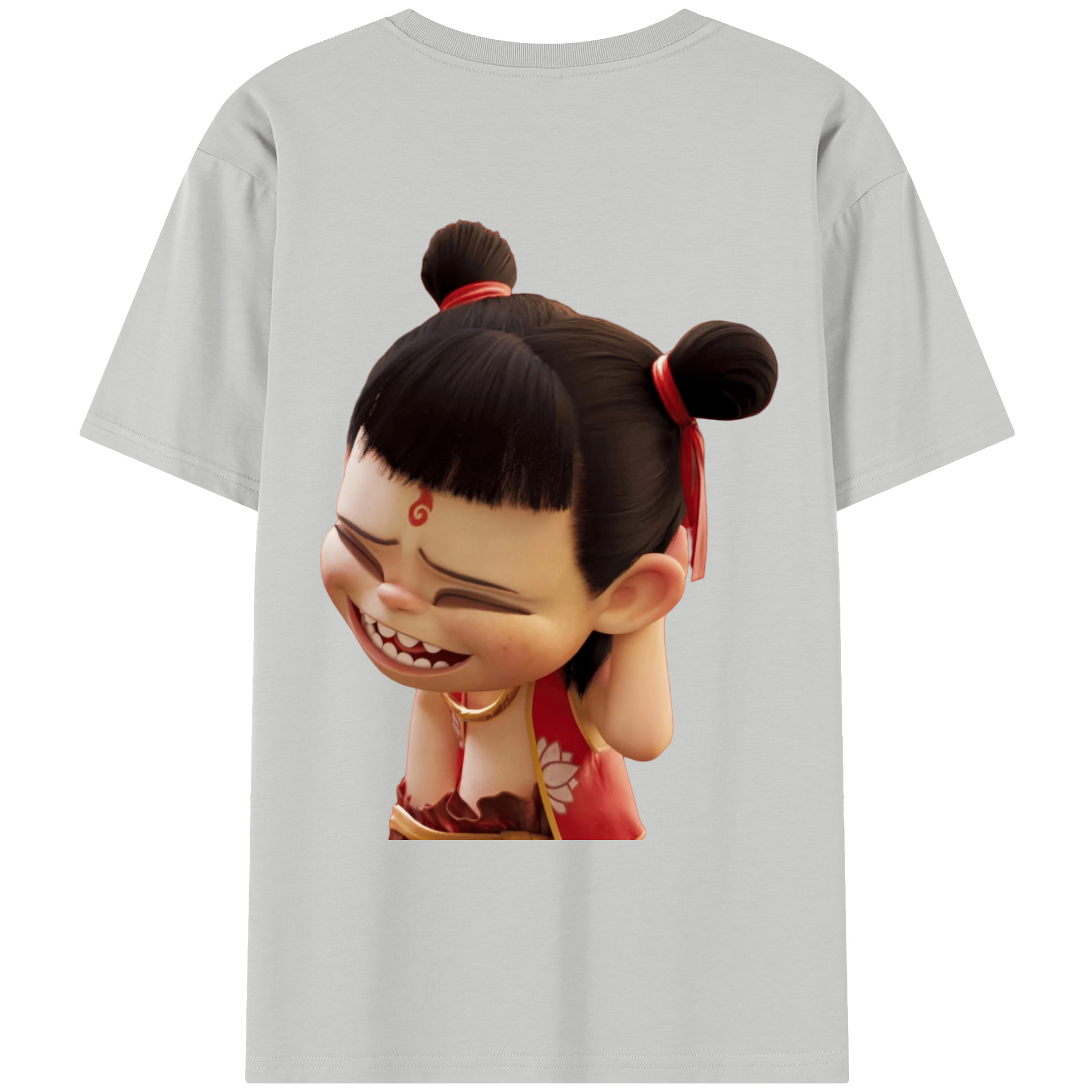 （画像用） Ne Zha 2 ナタ 魔童の大暴れ レディース半袖Tシャツ(バックプリント)