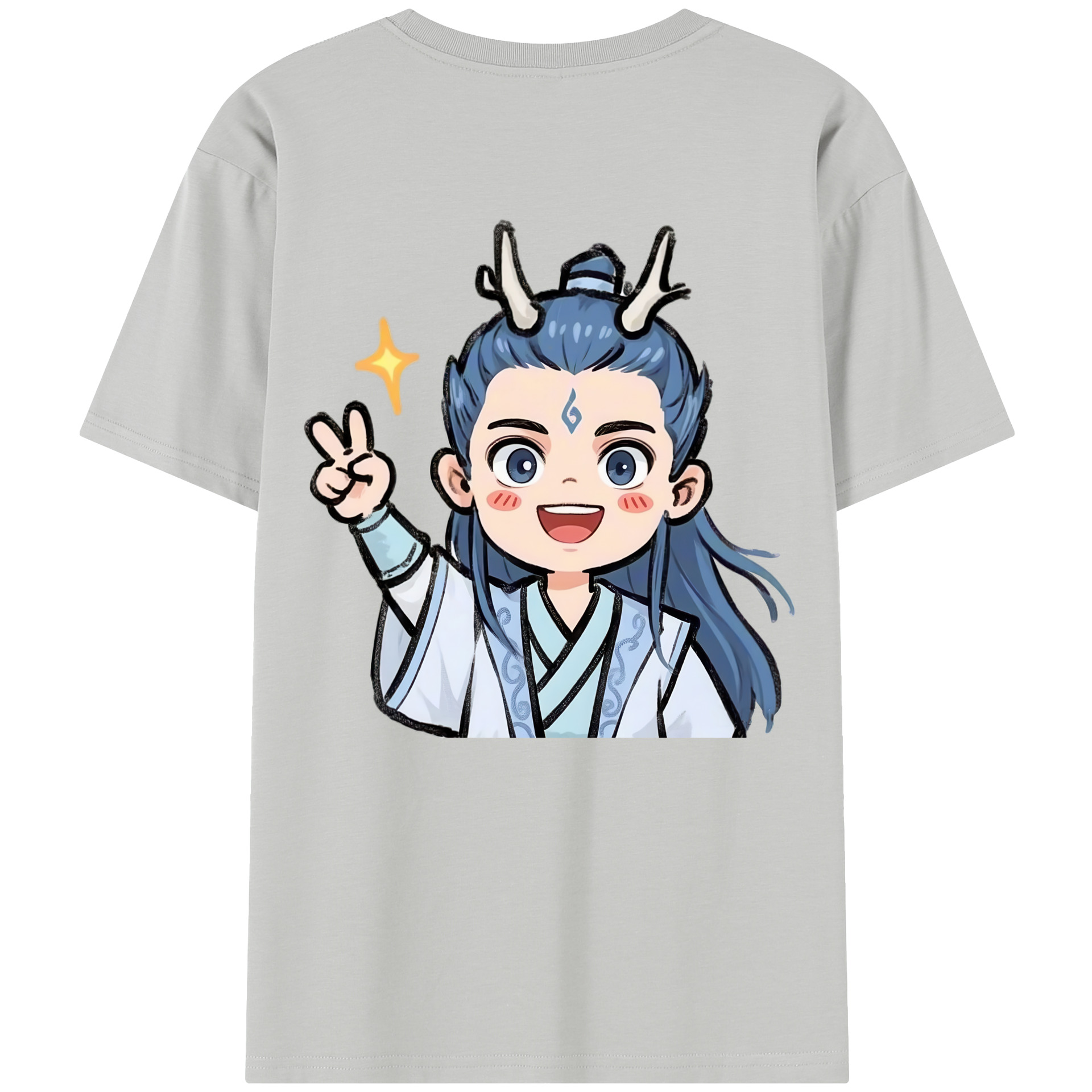 （画像用） Ne Zha 2 ナタ 魔童の大暴れ レディース半袖Tシャツ(バックプリント)