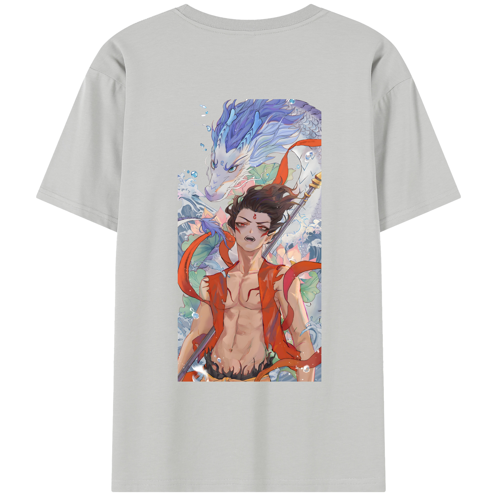 （画像用） Ne Zha 2 ナタ 魔童の大暴れ レディース半袖Tシャツ(バックプリント)