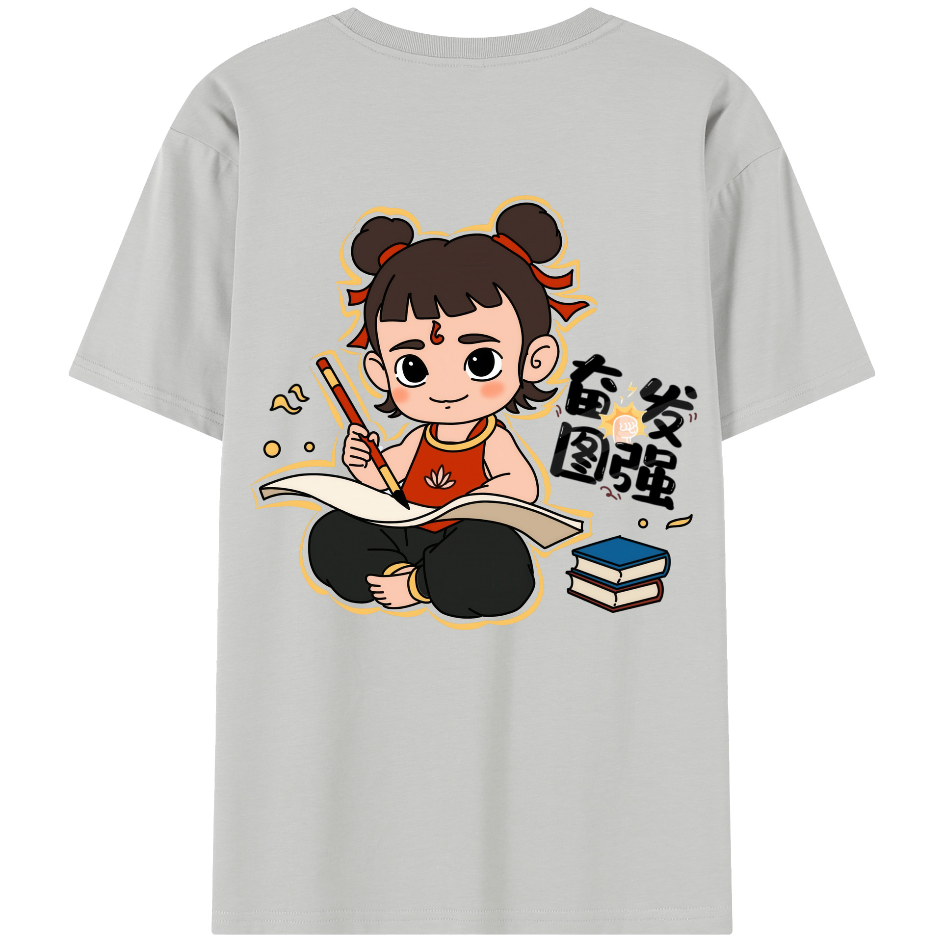 （画像用） Ne Zha 2 ナタ 魔童の大暴れ レディース半袖Tシャツ(バックプリント)