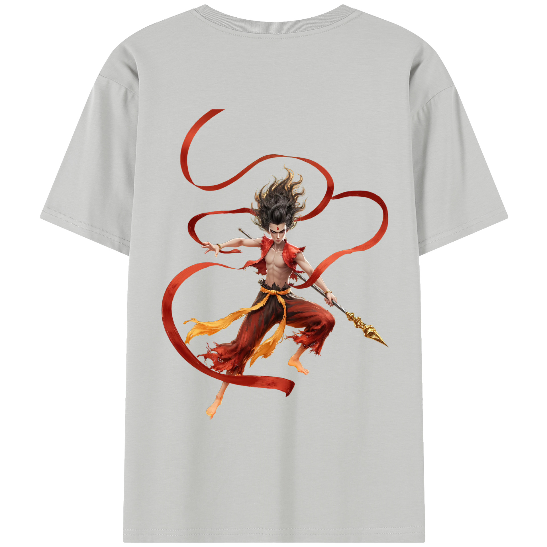 （画像用） Ne Zha 2 ナタ 魔童の大暴れ レディース半袖Tシャツ(バックプリント)