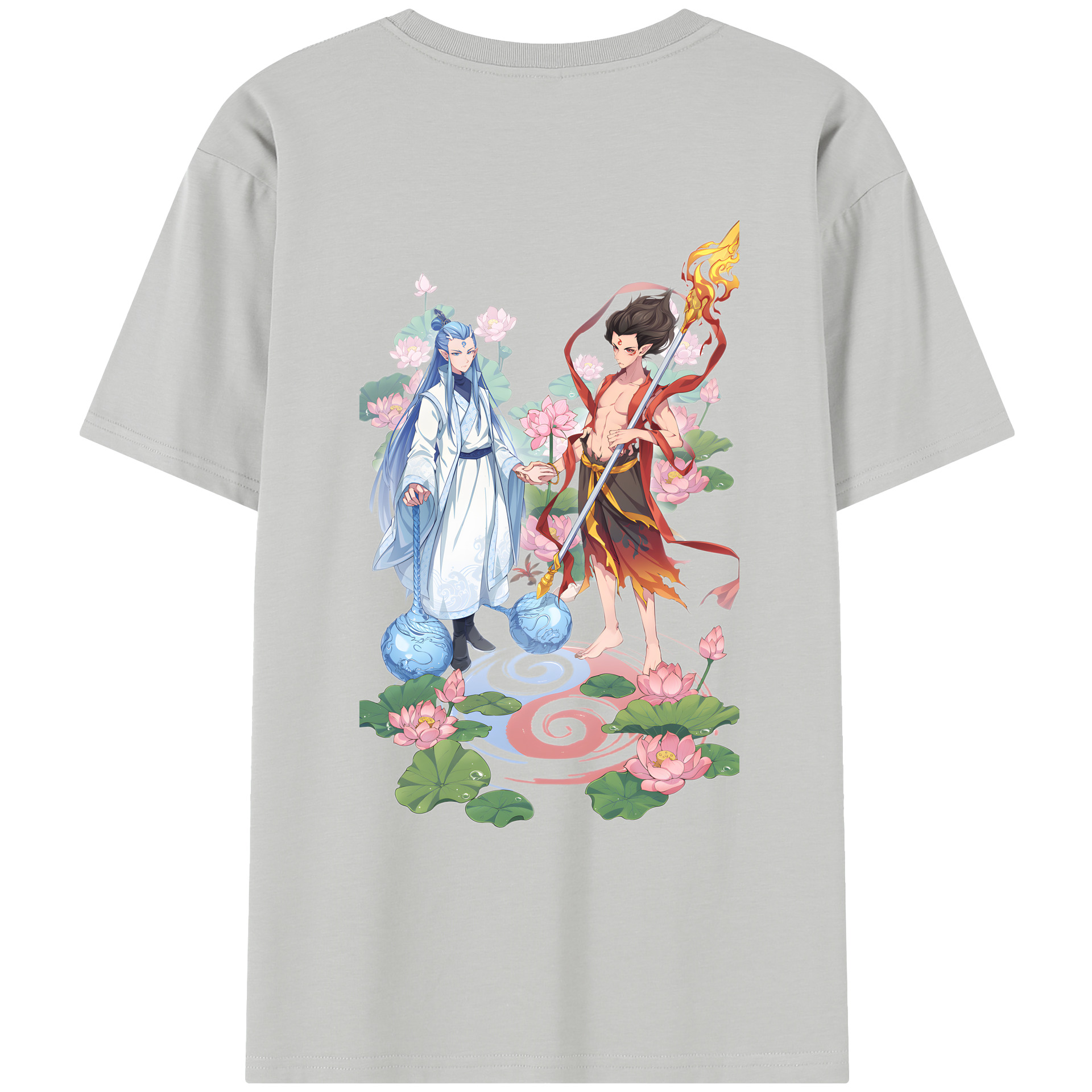 （画像用） Ne Zha 2 ナタ 魔童の大暴れ レディース半袖Tシャツ(バックプリント)
