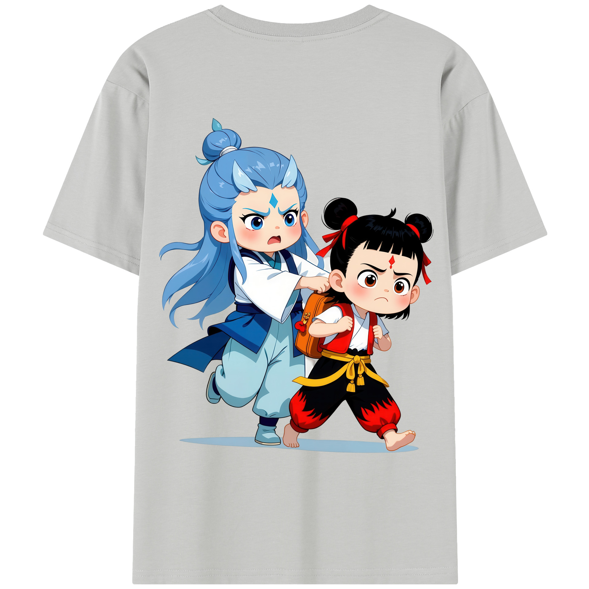 （画像用） Ne Zha 2 ナタ 魔童の大暴れ レディース半袖Tシャツ(バックプリント)