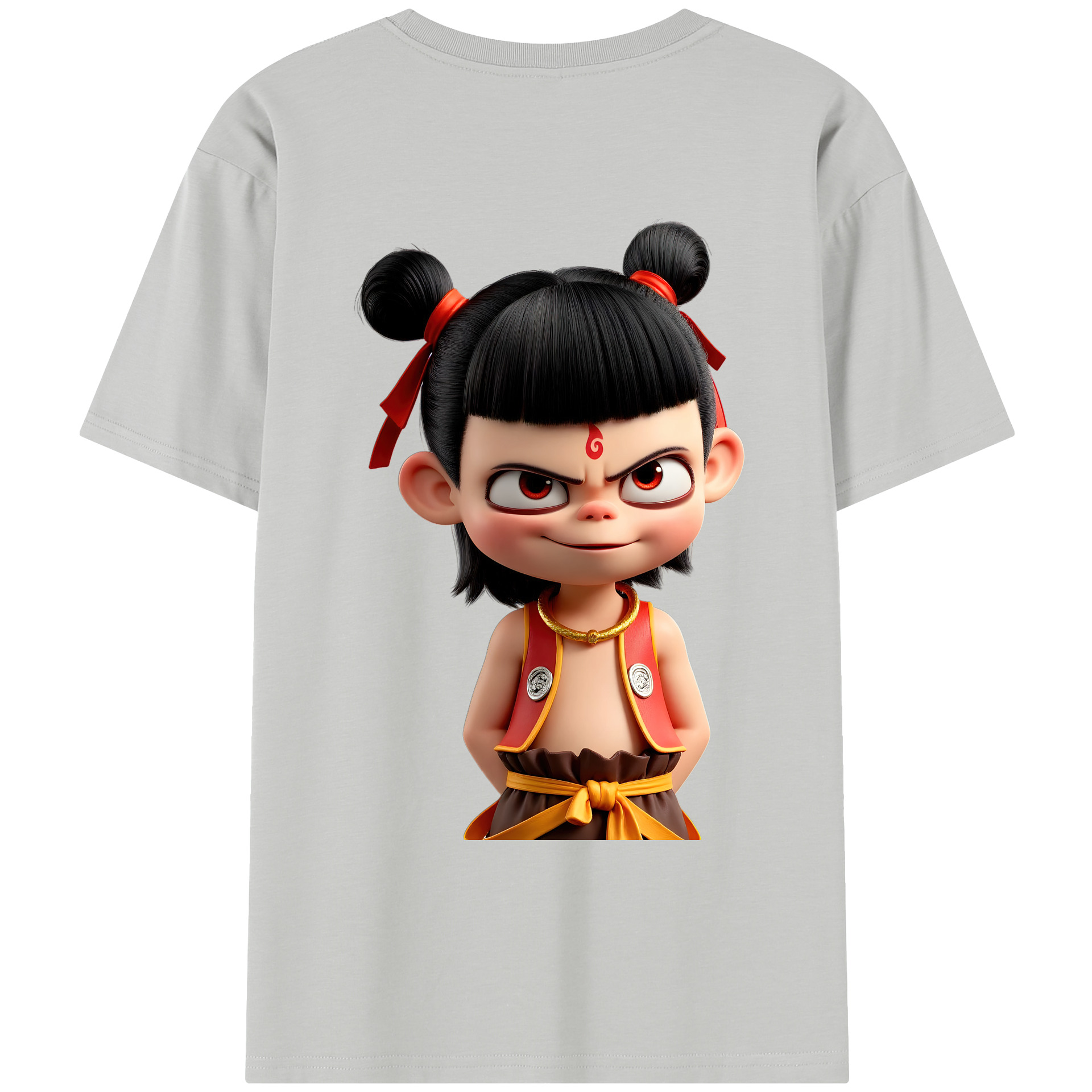 （画像用） Ne Zha 2 ナタ 魔童の大暴れ レディース半袖Tシャツ(バックプリント)