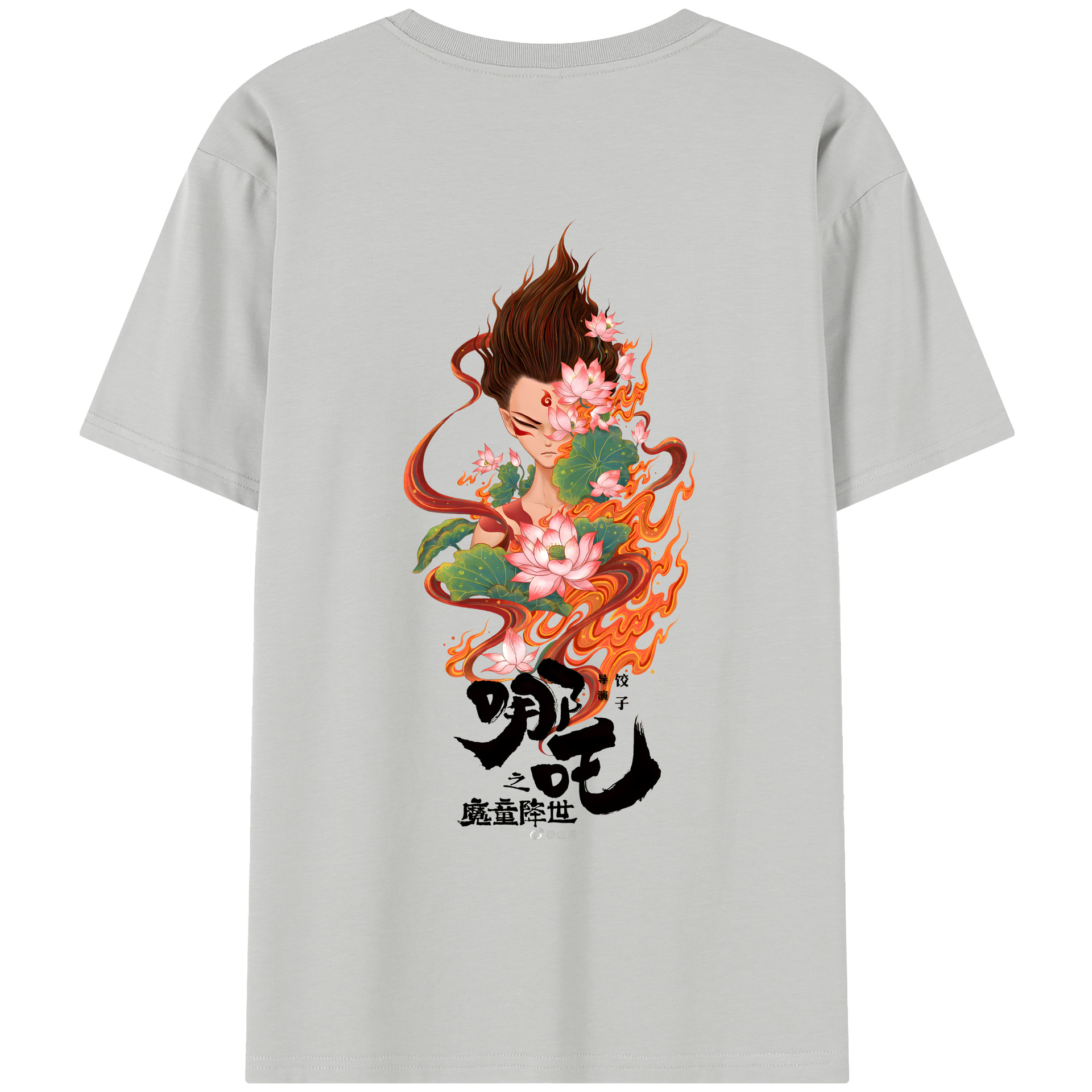（画像用） Ne Zha 2 ナタ 魔童の大暴れ レディース半袖Tシャツ(バックプリント)
