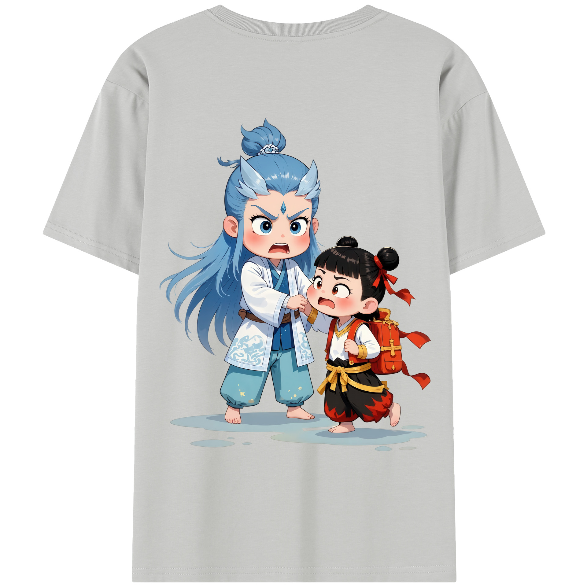 （画像用） Ne Zha 2 ナタ 魔童の大暴れ レディース半袖Tシャツ(バックプリント)