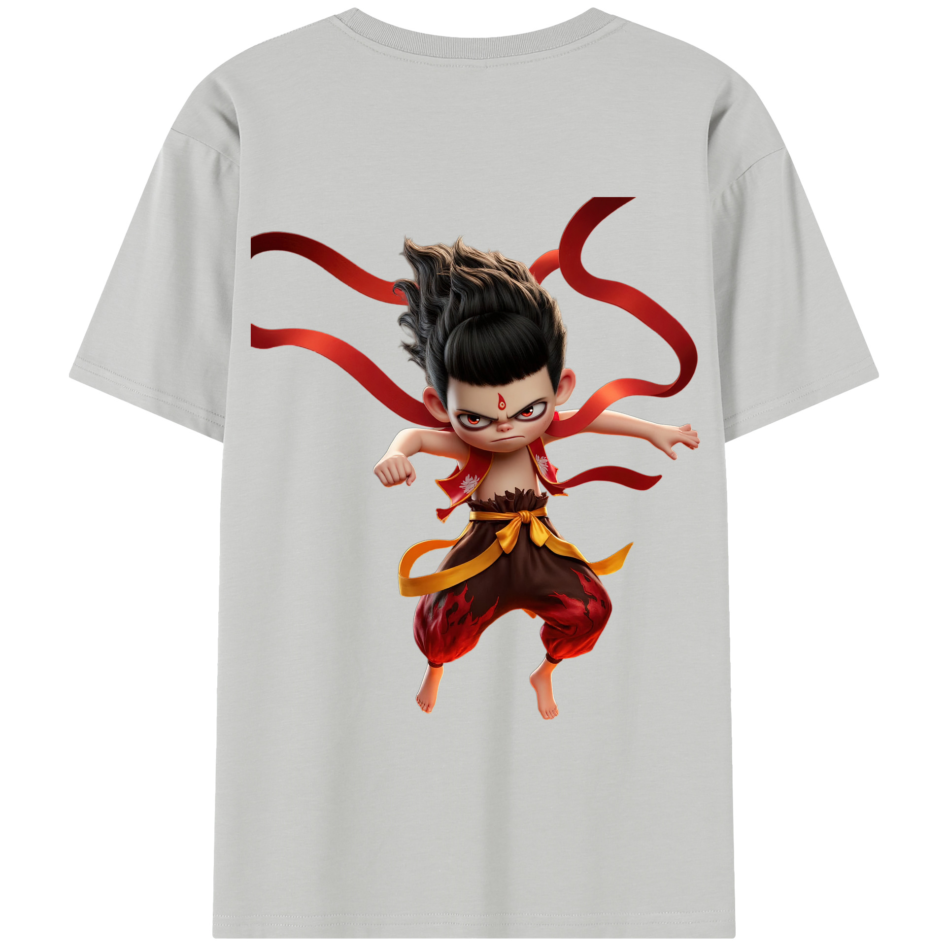 （画像用） Ne Zha 2 ナタ 魔童の大暴れ レディース半袖Tシャツ(バックプリント)