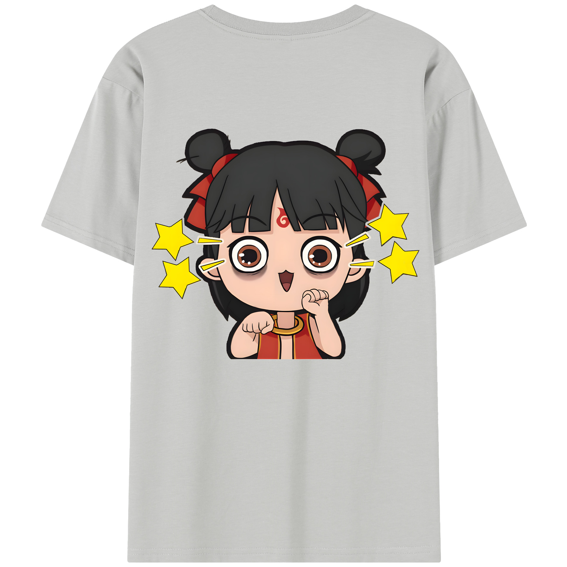 （画像用） Ne Zha 2 ナタ 魔童の大暴れ レディース半袖Tシャツ(バックプリント)