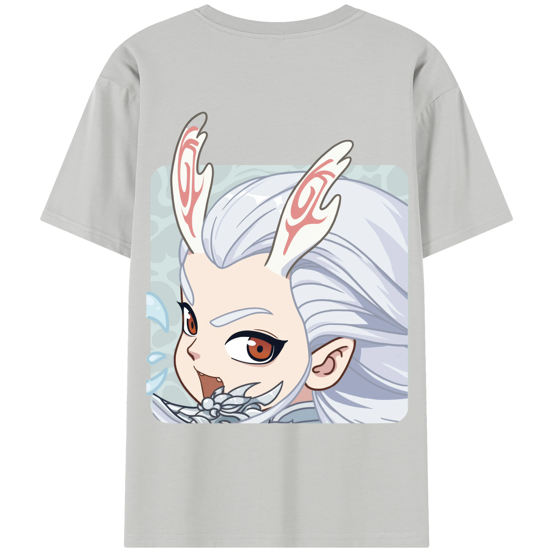 （画像用） Ne Zha 2 ナタ 魔童の大暴れ レディース半袖Tシャツ(バックプリント)