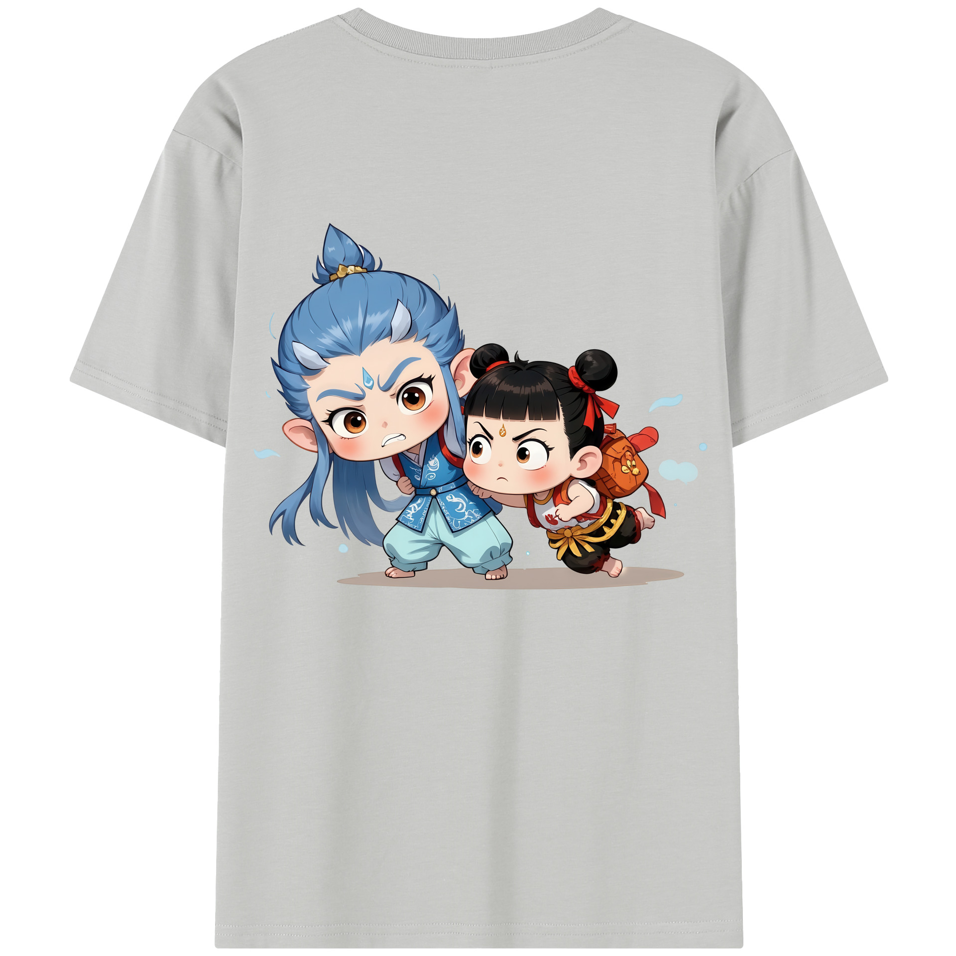 （画像用） Ne Zha 2 ナタ 魔童の大暴れ レディース半袖Tシャツ(バックプリント)