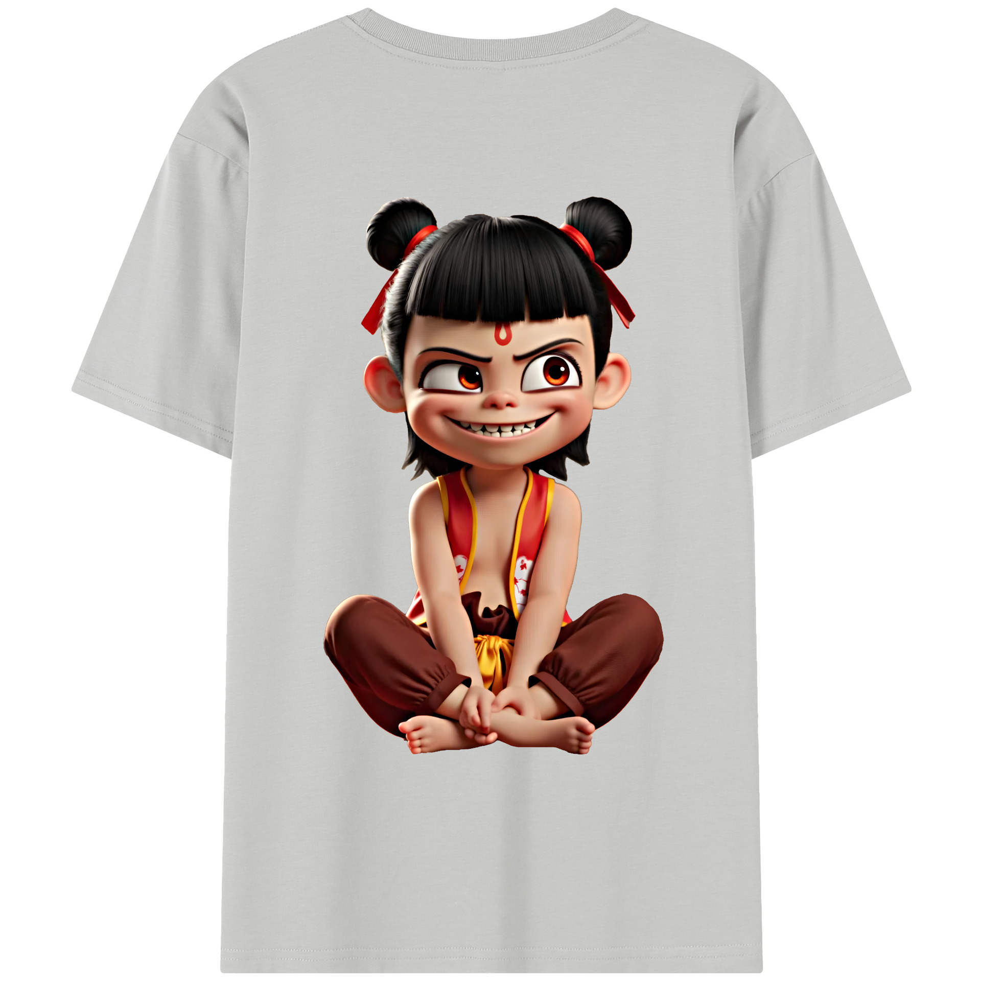（画像用） Ne Zha 2 ナタ 魔童の大暴れ レディース半袖Tシャツ(バックプリント)