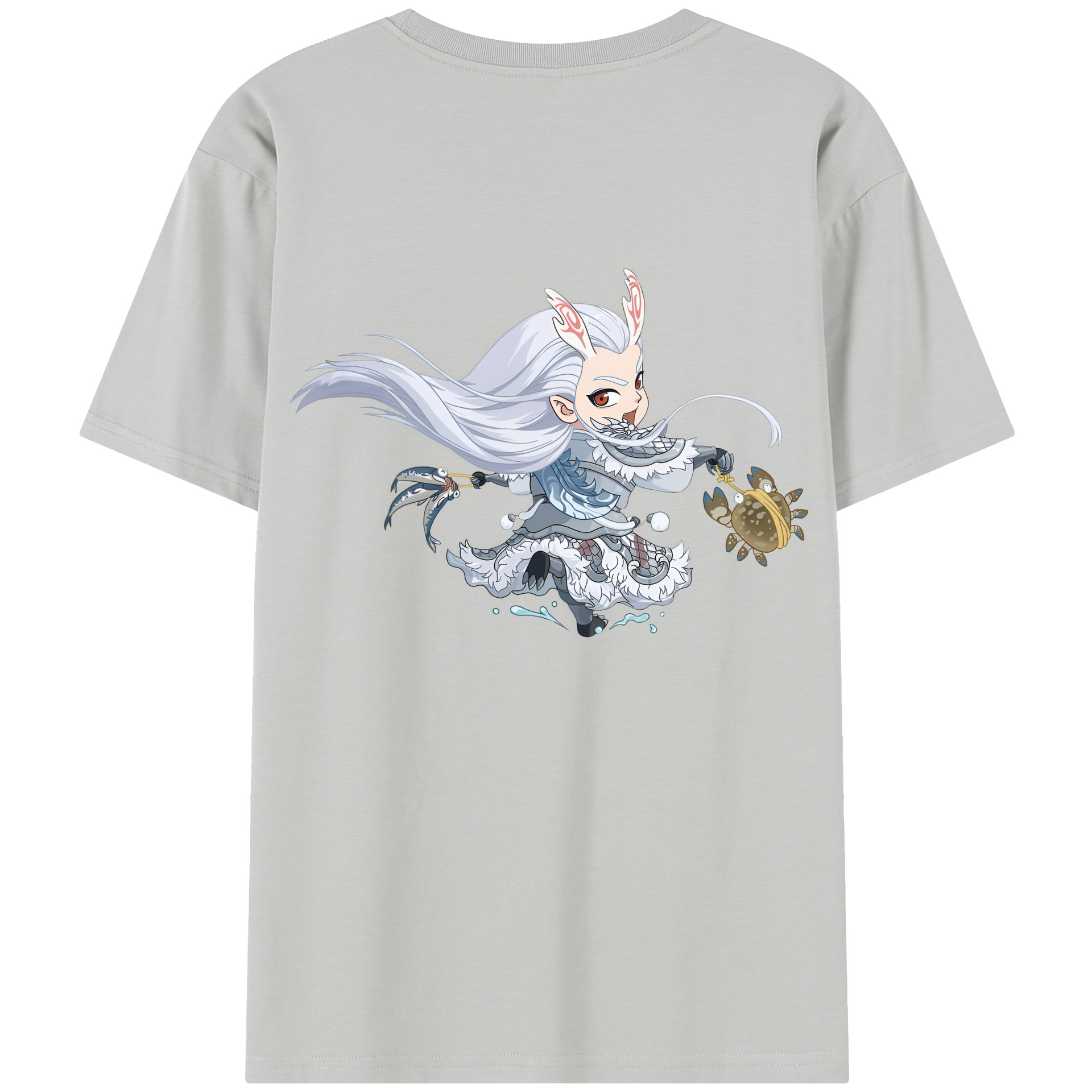 （画像用） Ne Zha 2 ナタ 魔童の大暴れ レディース半袖Tシャツ(バックプリント)