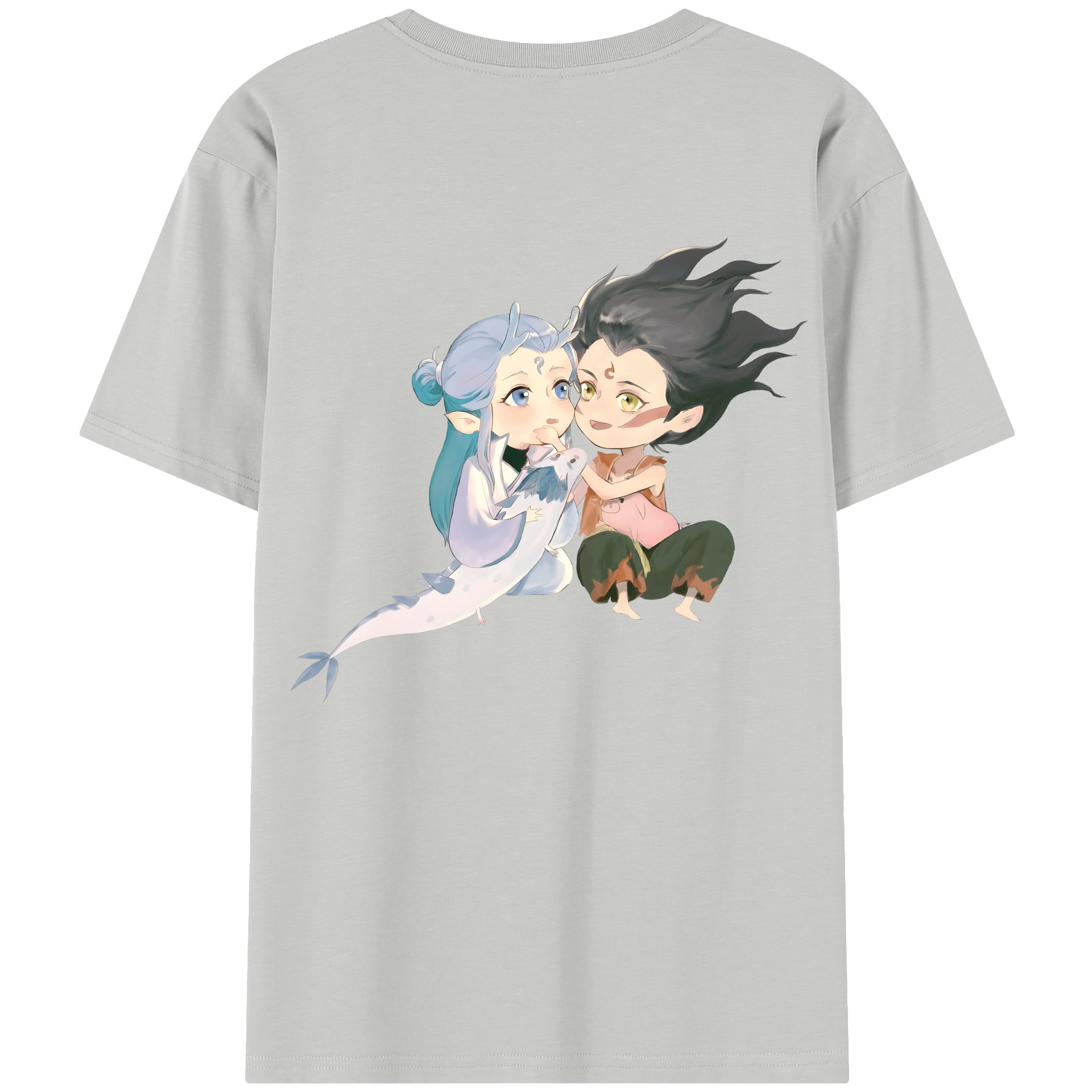 （画像用） Ne Zha 2 ナタ 魔童の大暴れ レディース半袖Tシャツ(バックプリント)