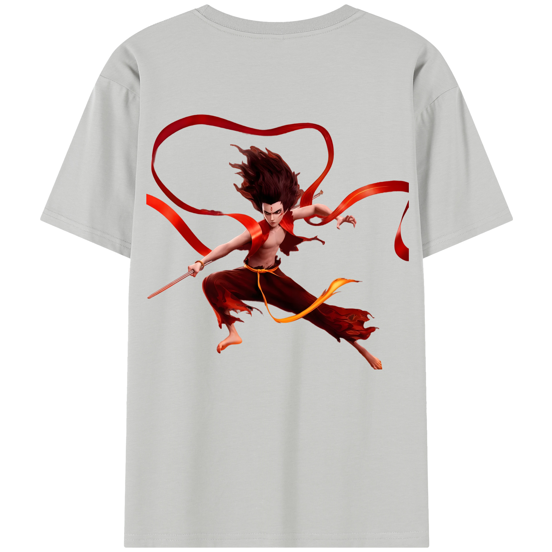 （画像用） Ne Zha 2 ナタ 魔童の大暴れ レディース半袖Tシャツ(バックプリント)