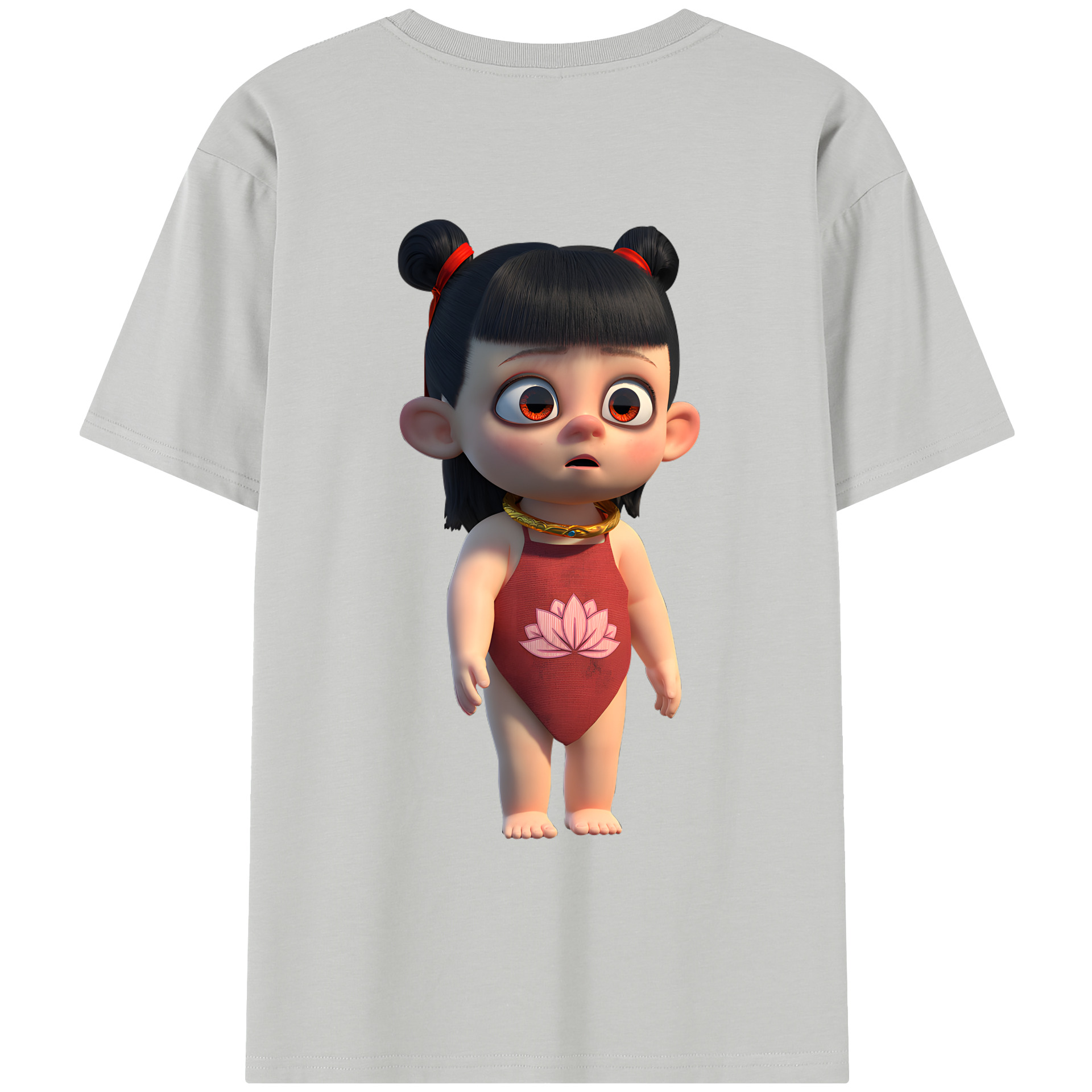 （画像用） Ne Zha 2 ナタ 魔童の大暴れ レディース半袖Tシャツ(バックプリント)
