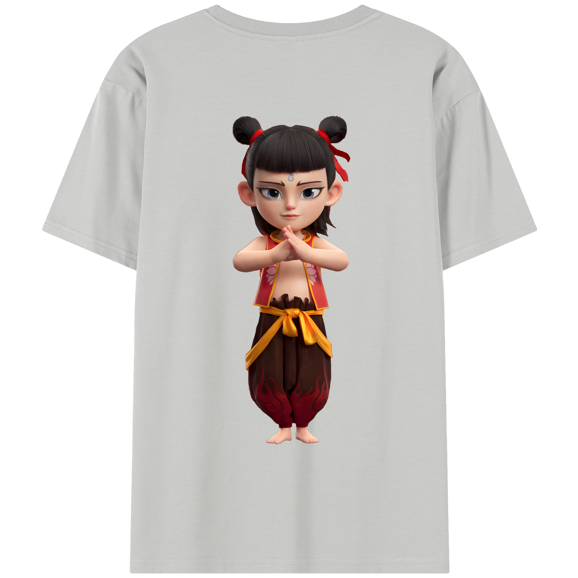 （画像用） Ne Zha 2 ナタ 魔童の大暴れ レディース半袖Tシャツ(バックプリント)
