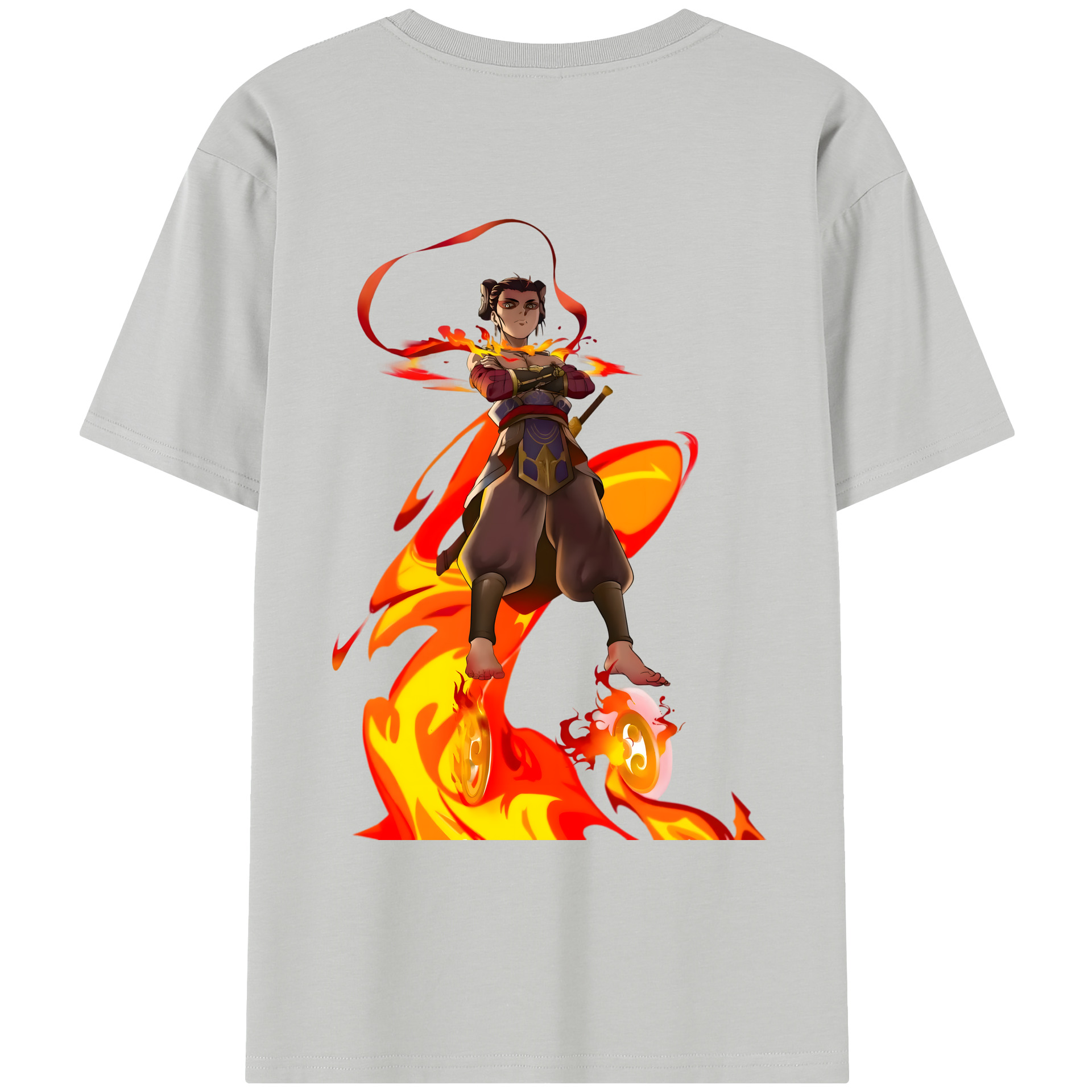 （画像用） Ne Zha 2 ナタ 魔童の大暴れ レディース半袖Tシャツ(バックプリント)