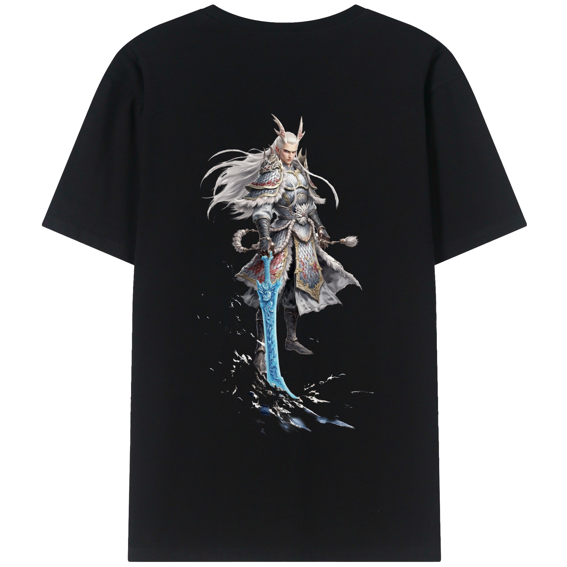 （画像用） Ne Zha 2 ナタ 魔童の大暴れ レディース半袖Tシャツ(バックプリント)