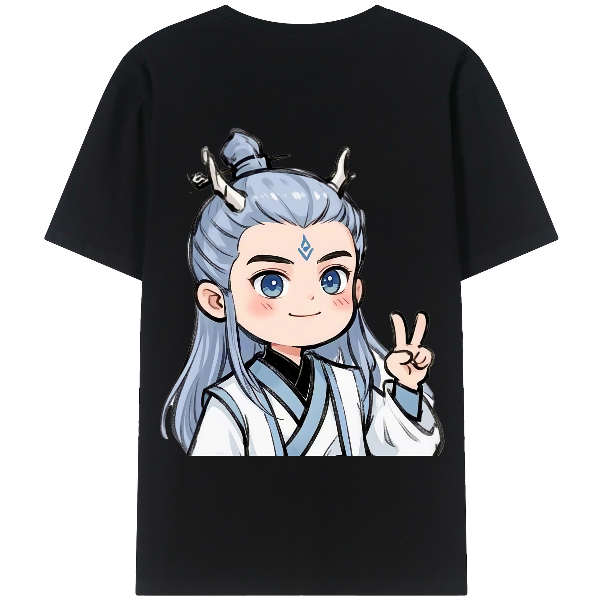 （画像用） Ne Zha 2 ナタ 魔童の大暴れ レディース半袖Tシャツ(バックプリント)