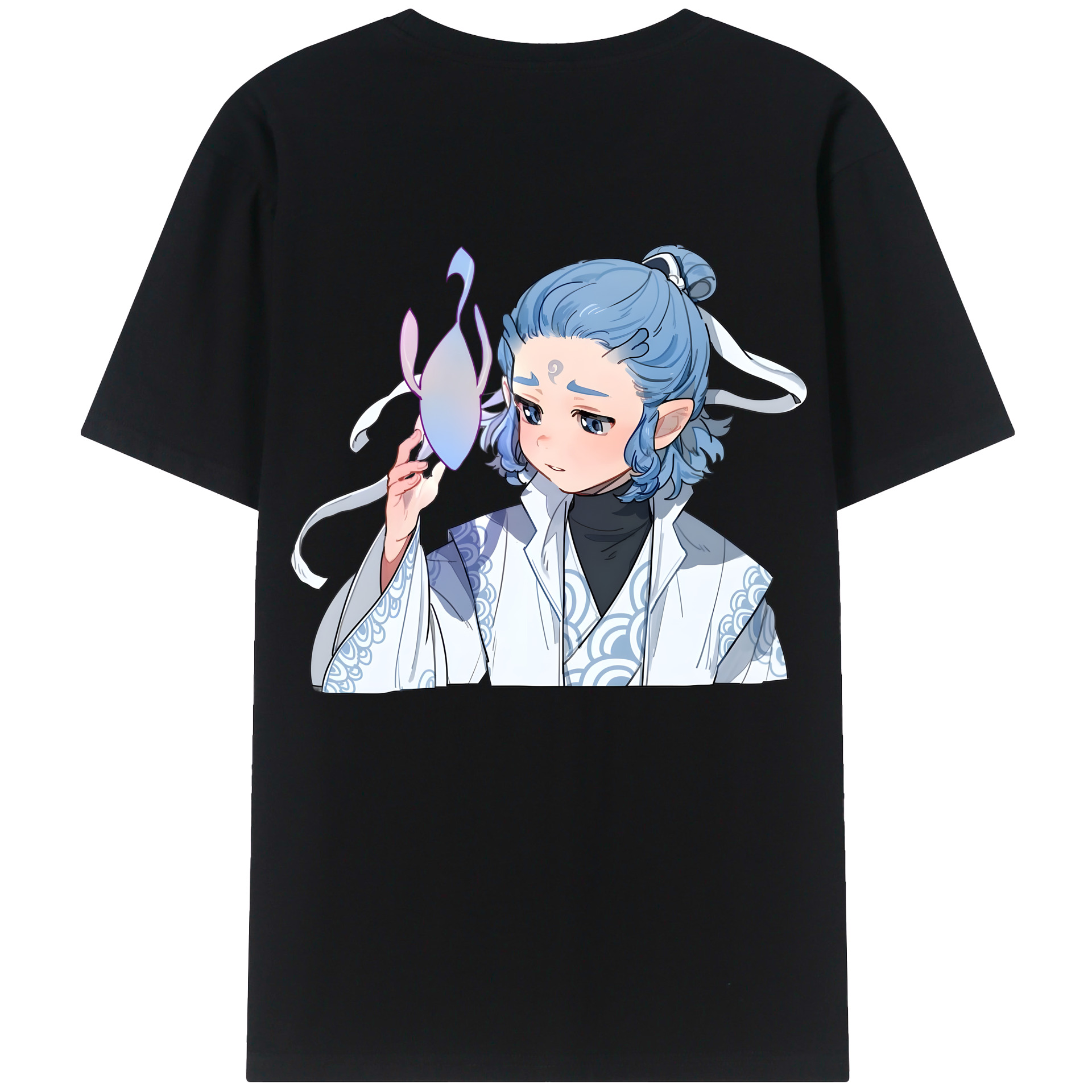 （画像用） Ne Zha 2 ナタ 魔童の大暴れ レディース半袖Tシャツ(バックプリント)