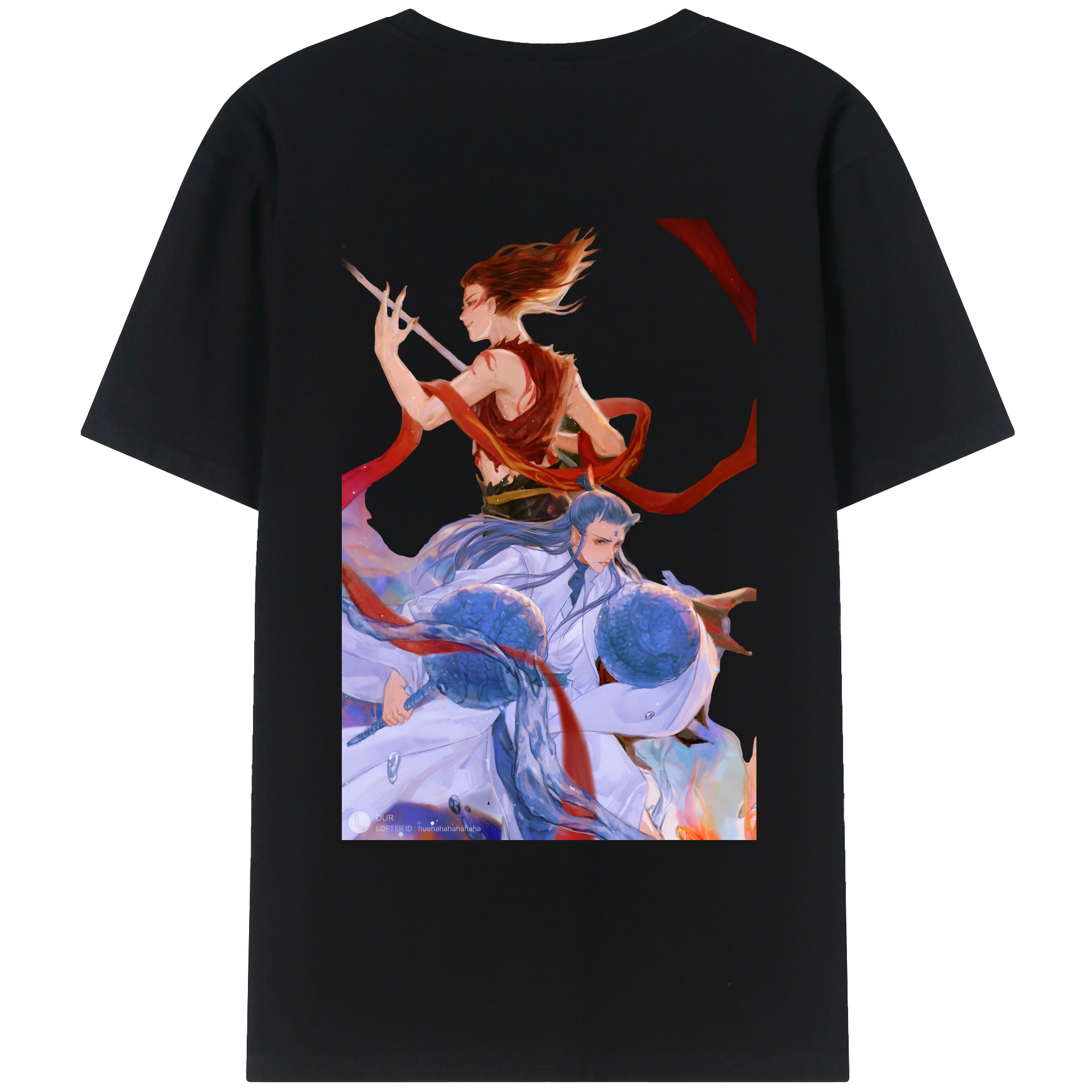 （画像用） Ne Zha 2 ナタ 魔童の大暴れ レディース半袖Tシャツ(バックプリント)