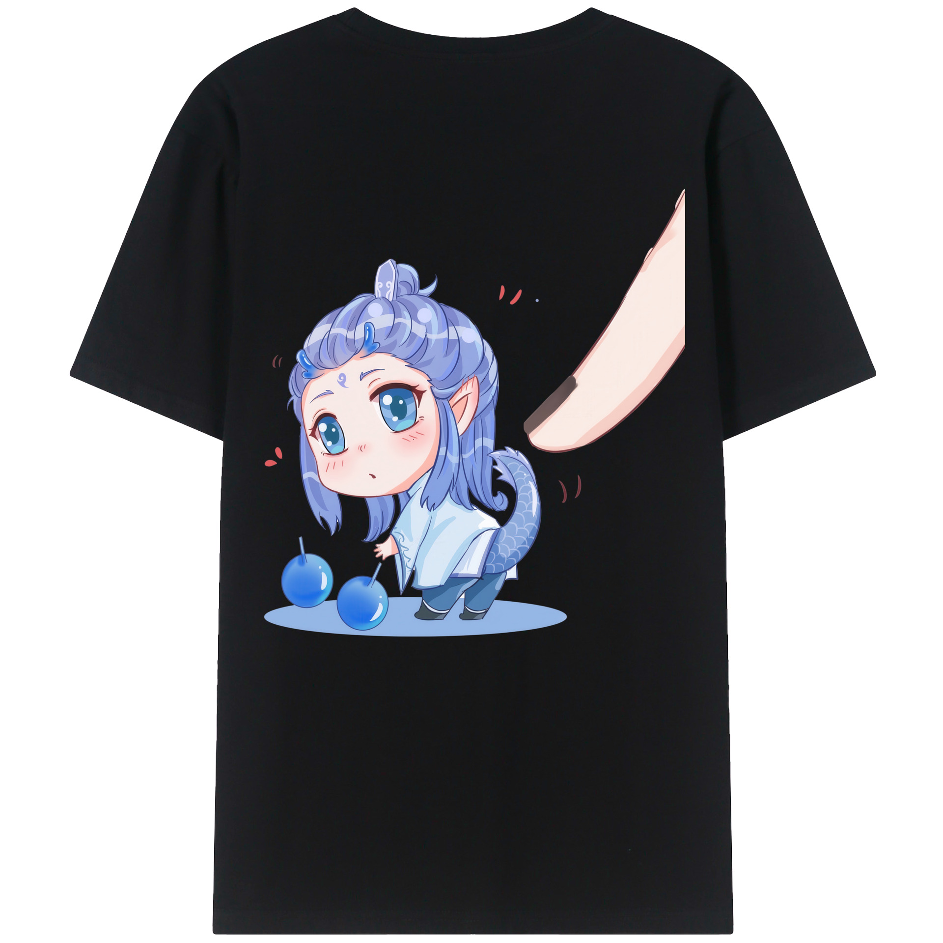 （画像用） Ne Zha 2 ナタ 魔童の大暴れ レディース半袖Tシャツ(バックプリント)