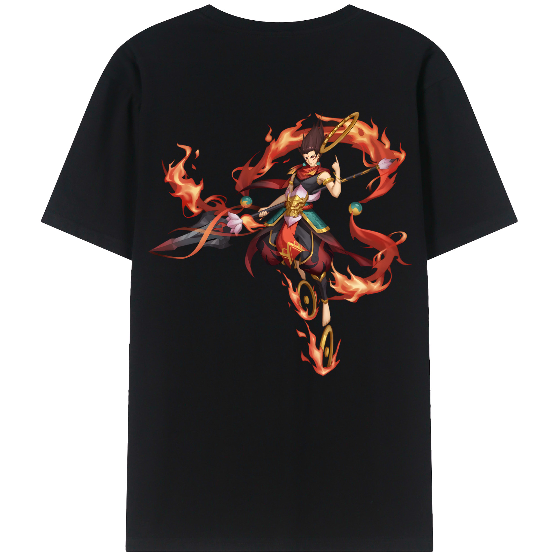 （画像用） Ne Zha 2 ナタ 魔童の大暴れ レディース半袖Tシャツ(バックプリント)