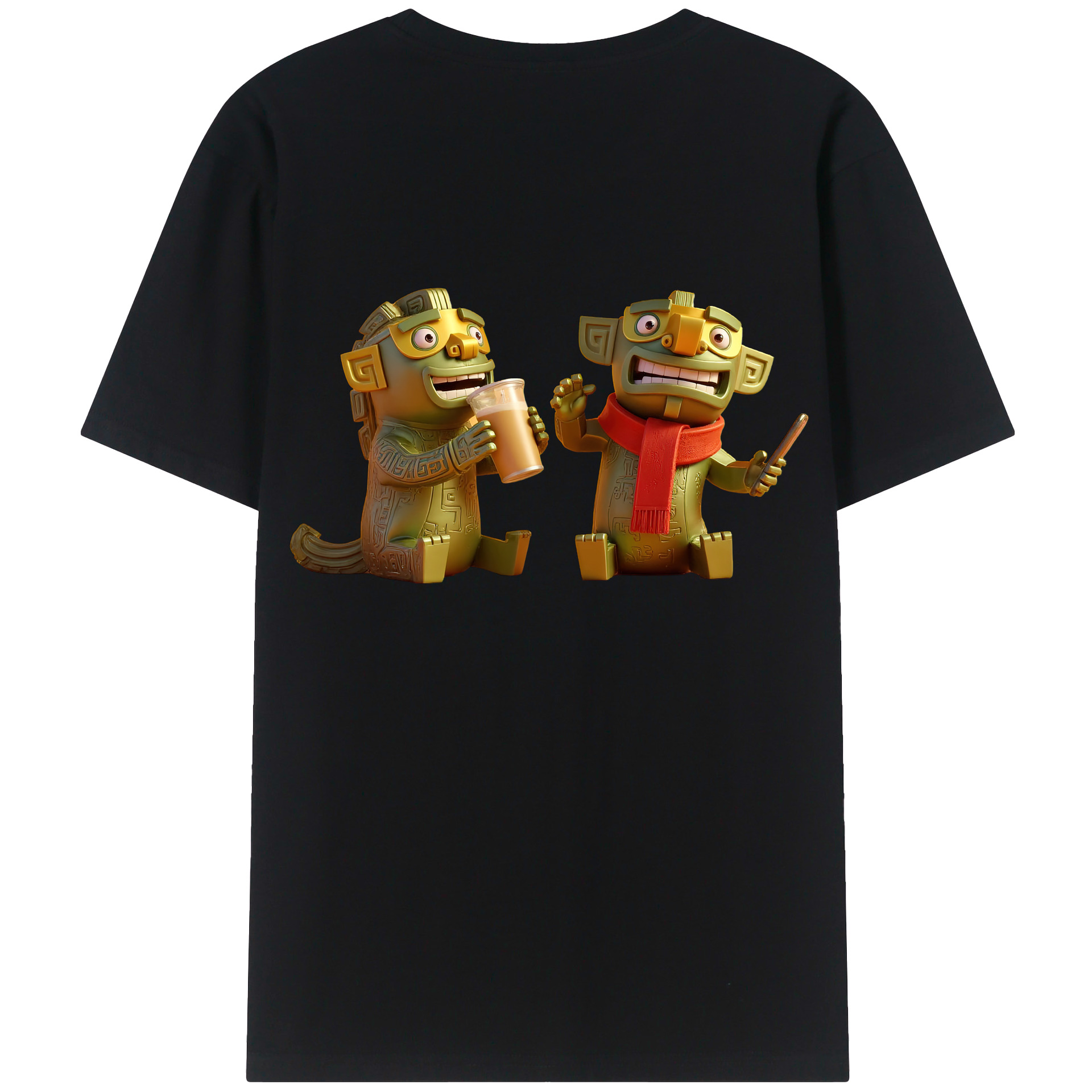 （画像用） Ne Zha 2 ナタ 魔童の大暴れ レディース半袖Tシャツ(バックプリント)
