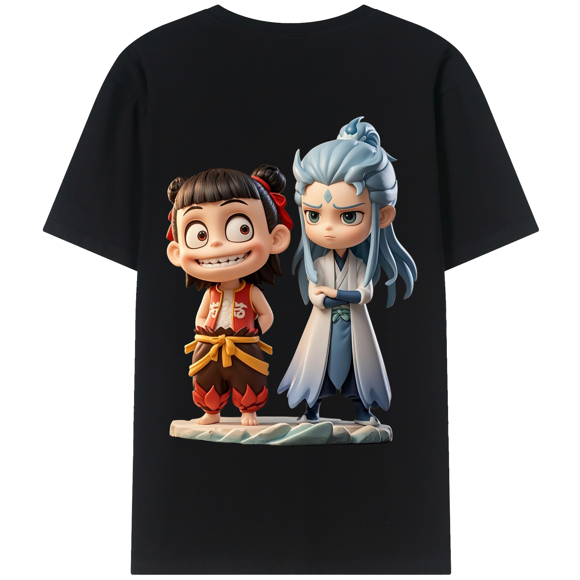 （画像用） Ne Zha 2 ナタ 魔童の大暴れ レディース半袖Tシャツ(バックプリント)