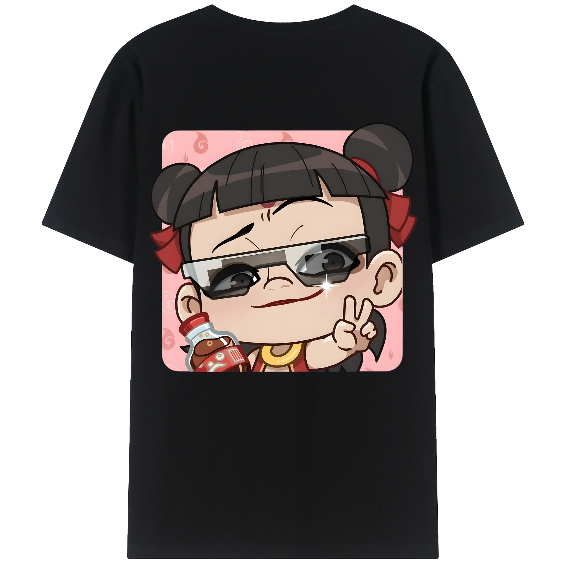 （画像用） Ne Zha 2 ナタ 魔童の大暴れ レディース半袖Tシャツ(バックプリント)