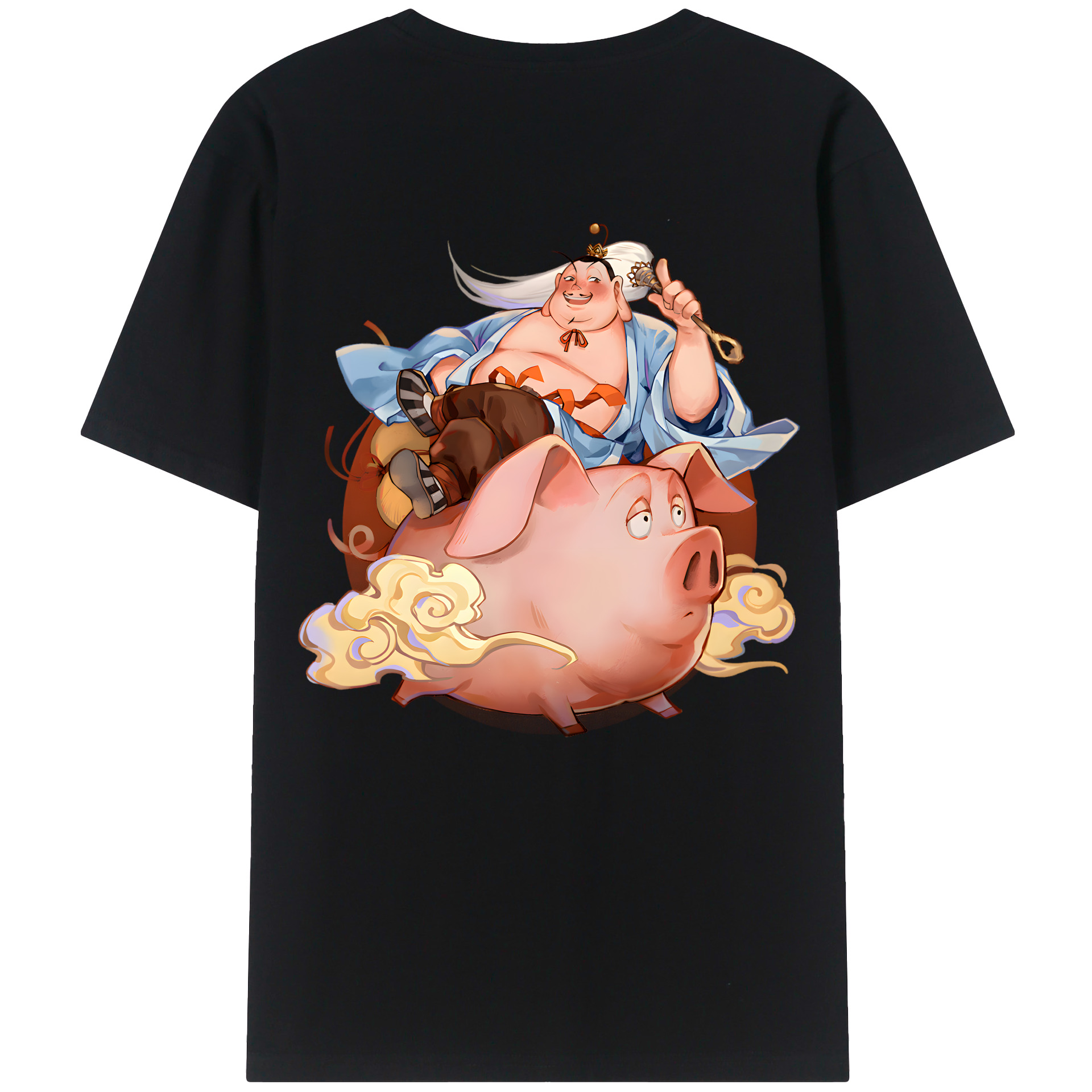 （画像用） Ne Zha 2 ナタ 魔童の大暴れ レディース半袖Tシャツ(バックプリント)