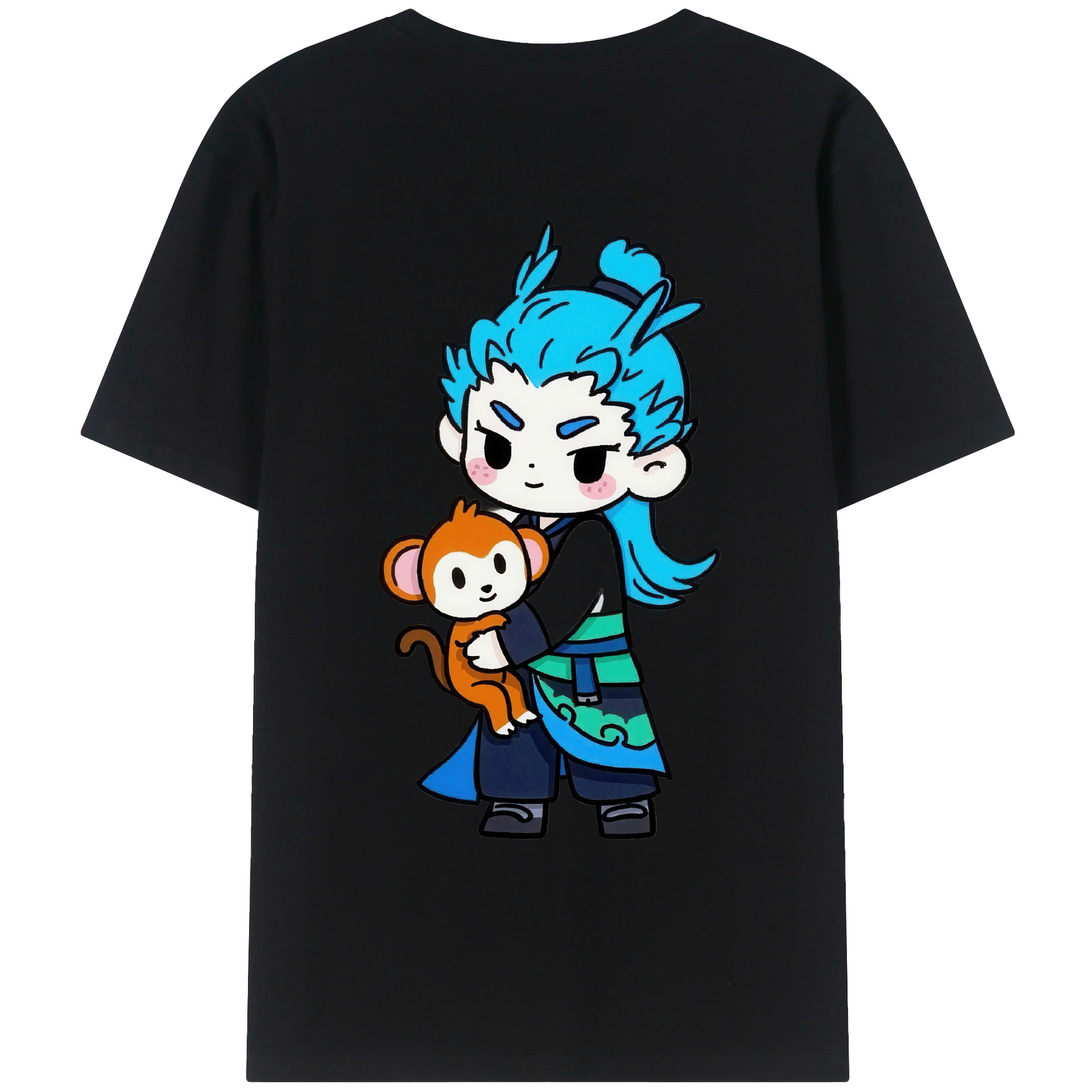 （画像用） Ne Zha 2 ナタ 魔童の大暴れ レディース半袖Tシャツ(バックプリント)