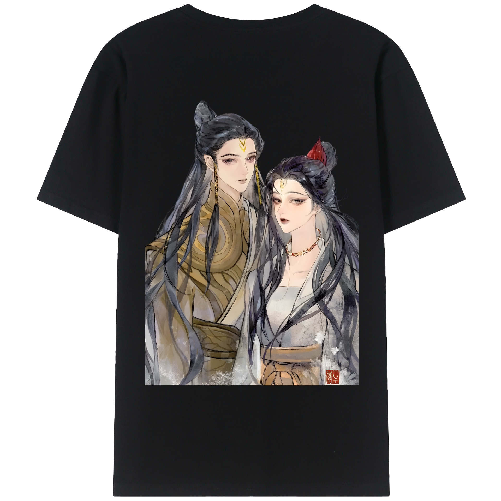 （画像用） Ne Zha 2 ナタ 魔童の大暴れ レディース半袖Tシャツ(バックプリント)