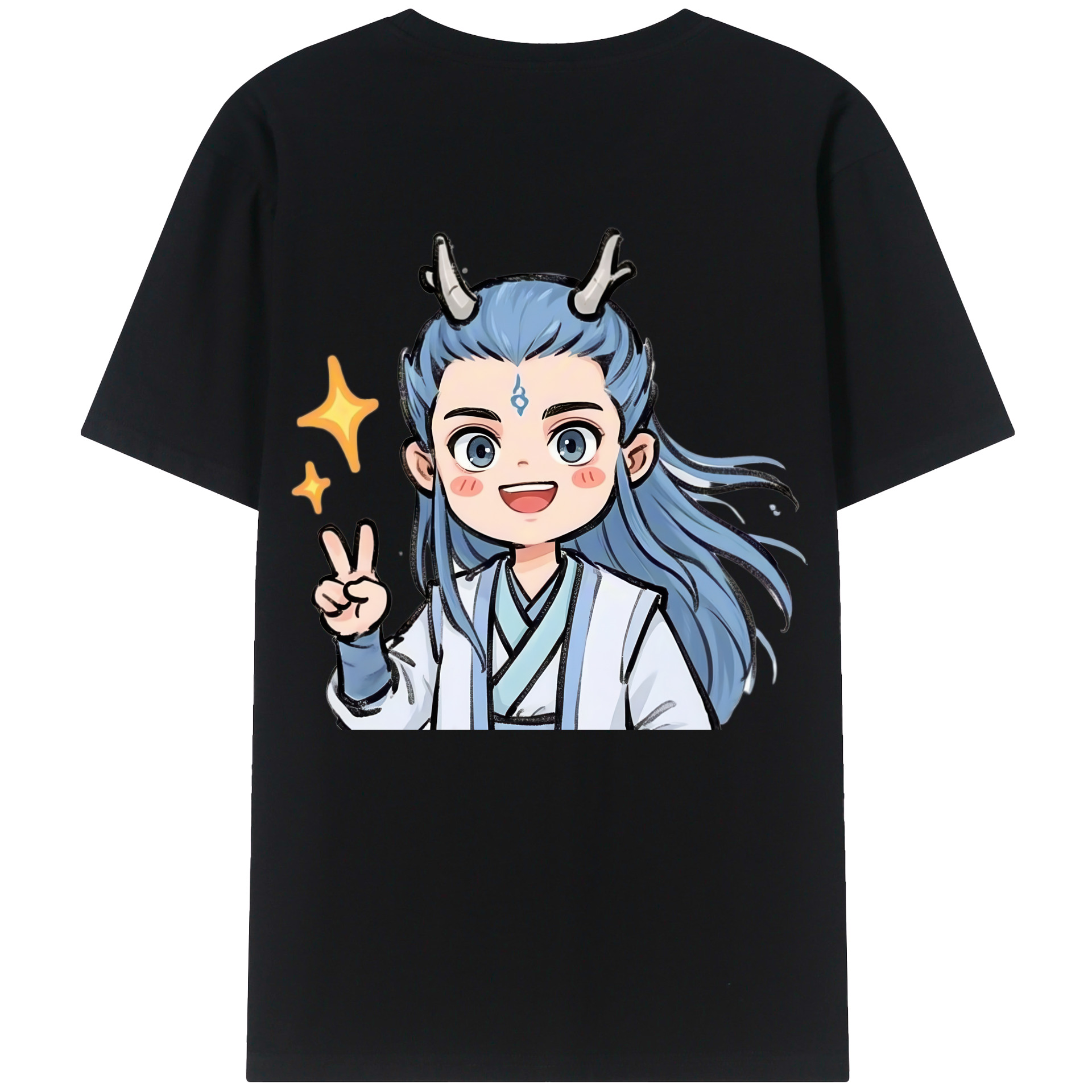 （画像用） Ne Zha 2 ナタ 魔童の大暴れ レディース半袖Tシャツ(バックプリント)
