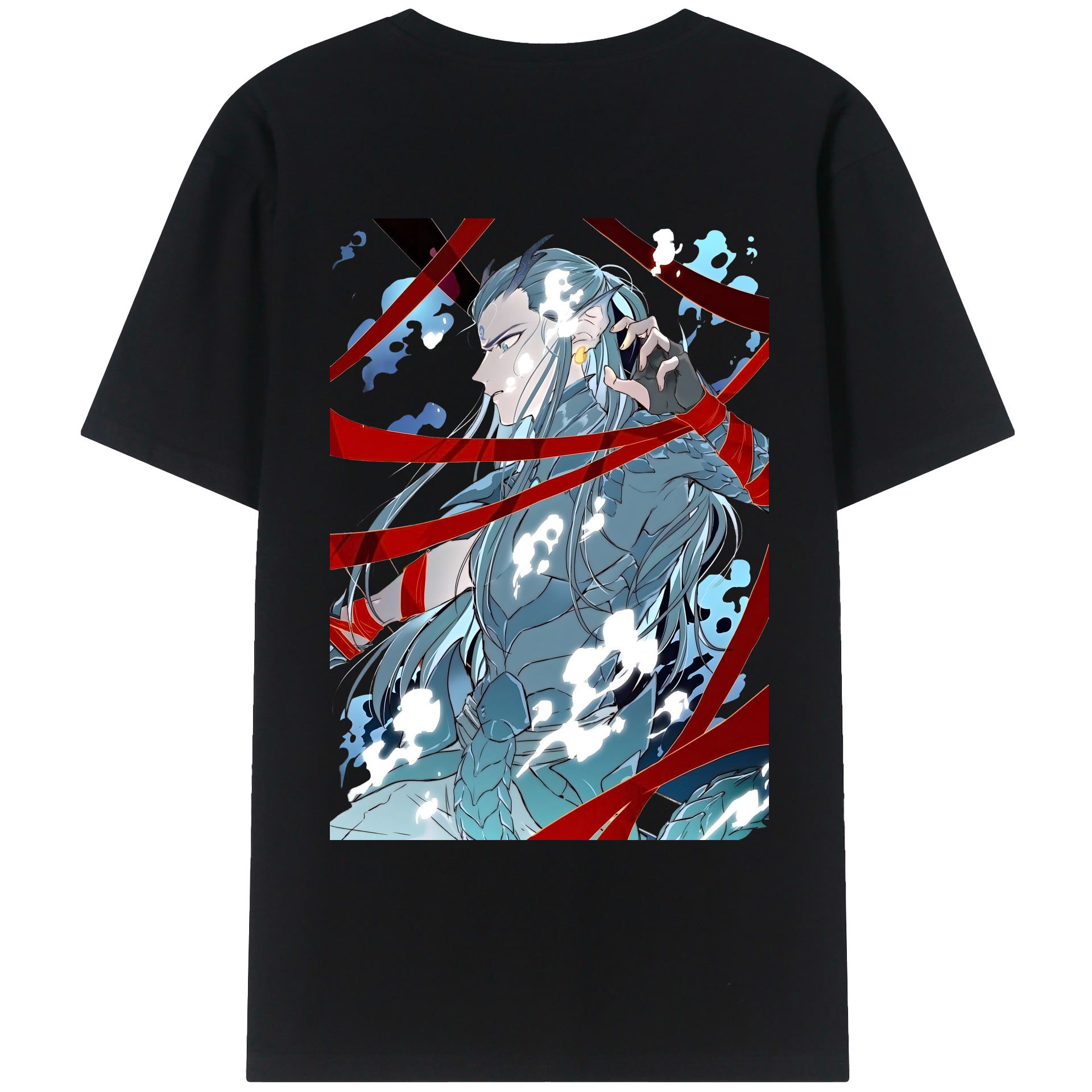 （画像用） Ne Zha 2 ナタ 魔童の大暴れ レディース半袖Tシャツ(バックプリント)