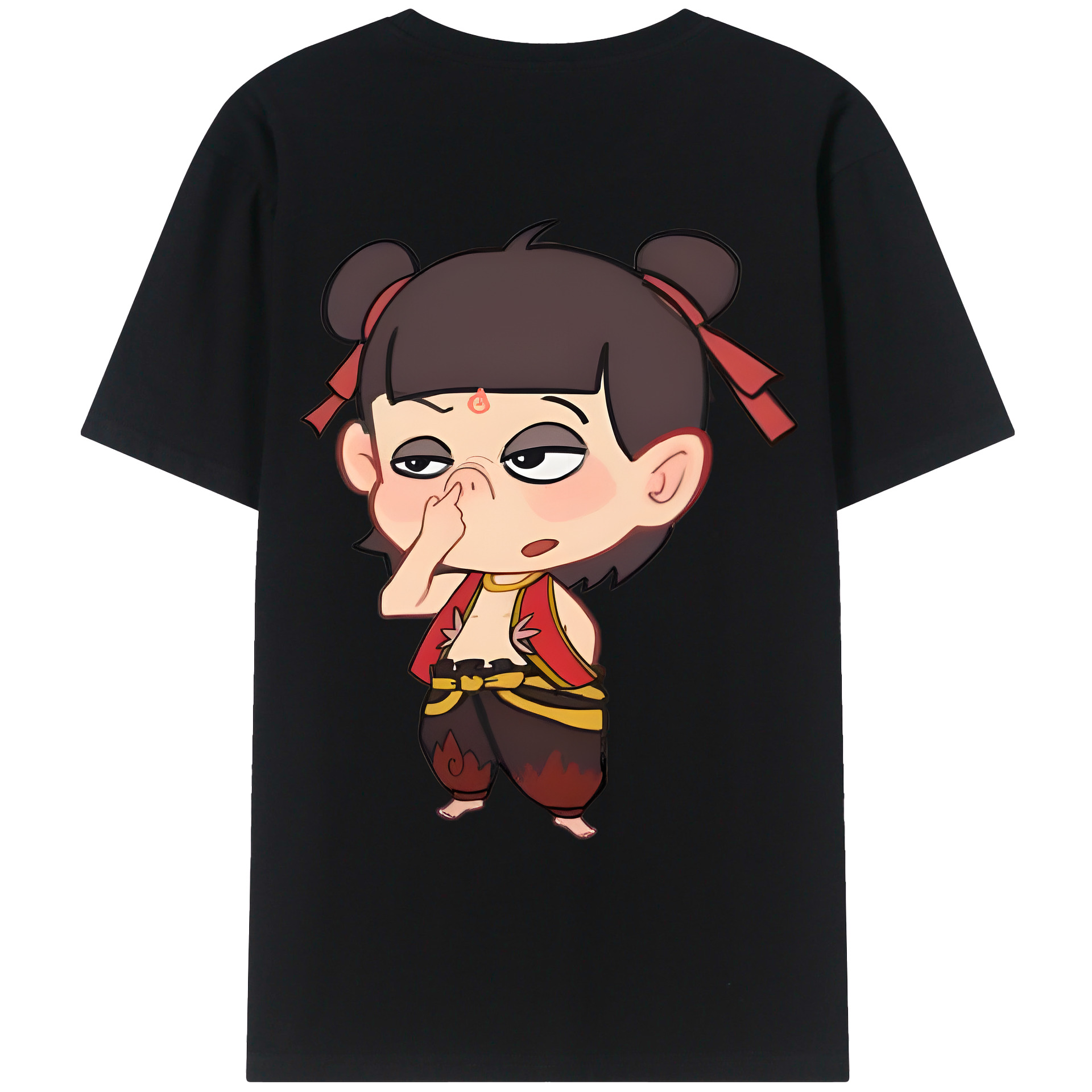 （画像用） Ne Zha 2 ナタ 魔童の大暴れ レディース半袖Tシャツ(バックプリント)