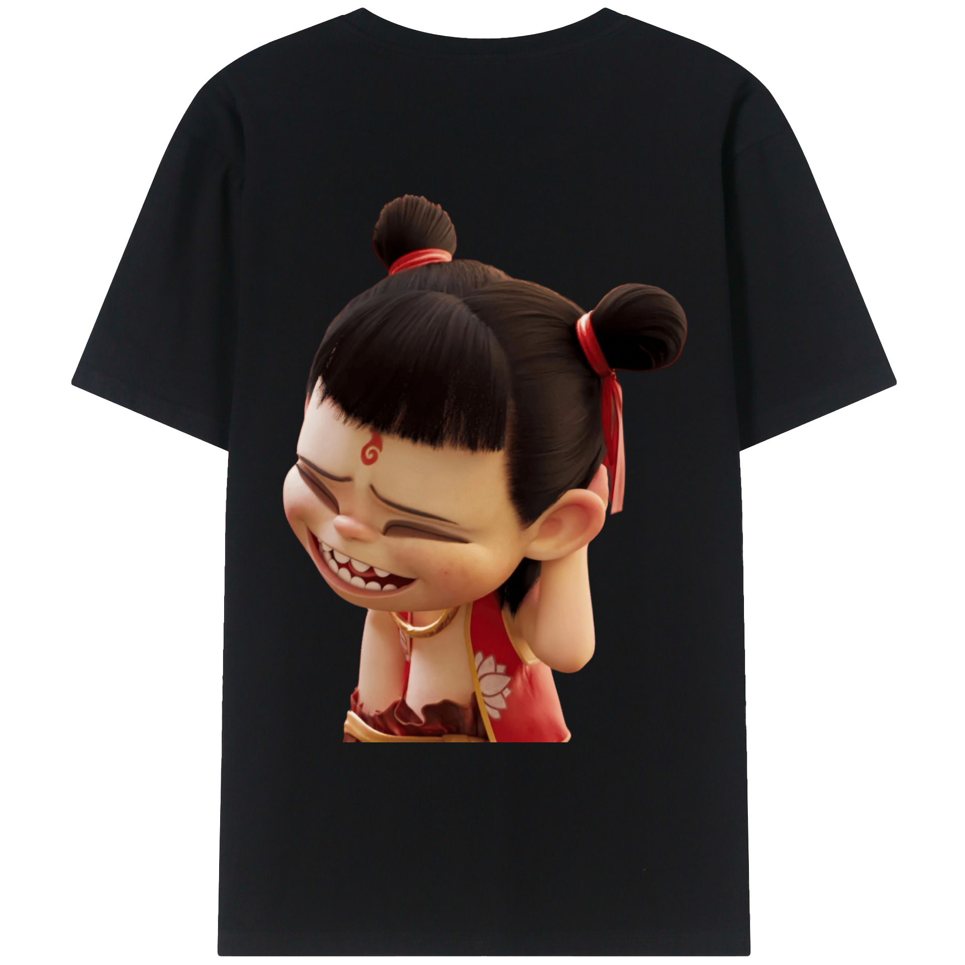 （画像用） Ne Zha 2 ナタ 魔童の大暴れ レディース半袖Tシャツ(バックプリント)
