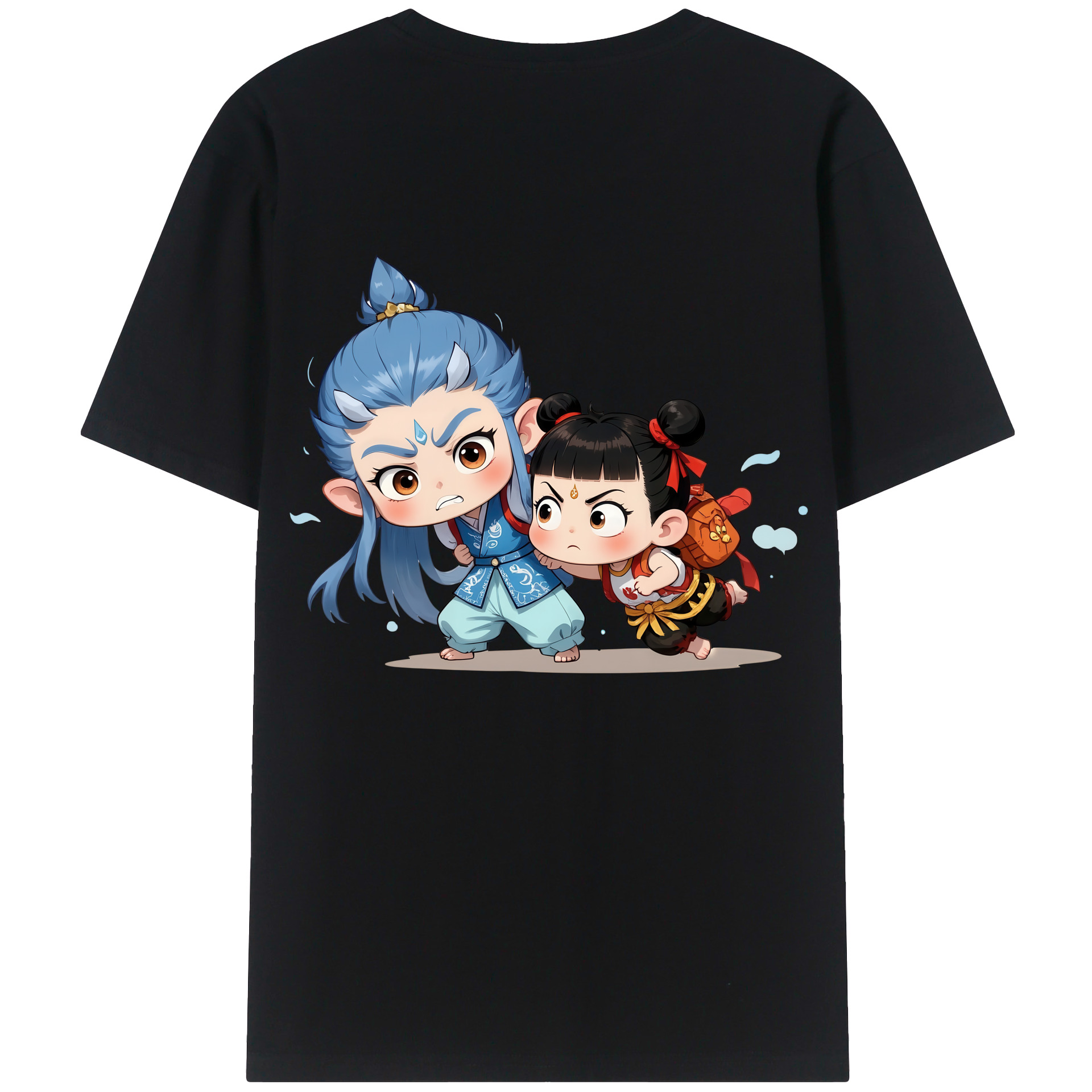 （画像用） Ne Zha 2 ナタ 魔童の大暴れ レディース半袖Tシャツ(バックプリント)