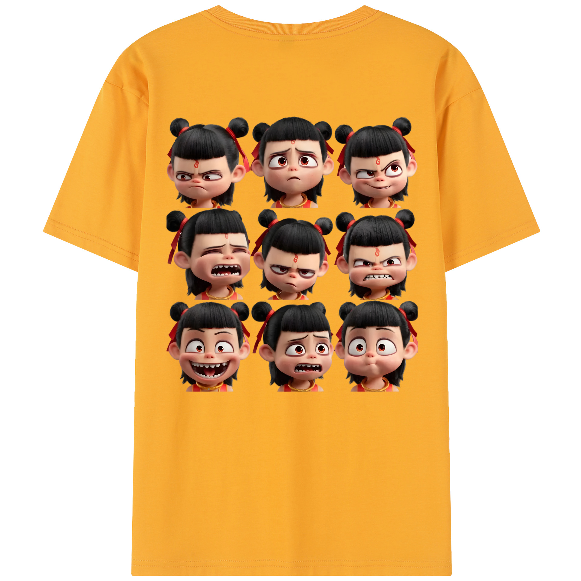 （画像用） Ne Zha 2 ナタ 魔童の大暴れ レディース半袖Tシャツ(バックプリント)