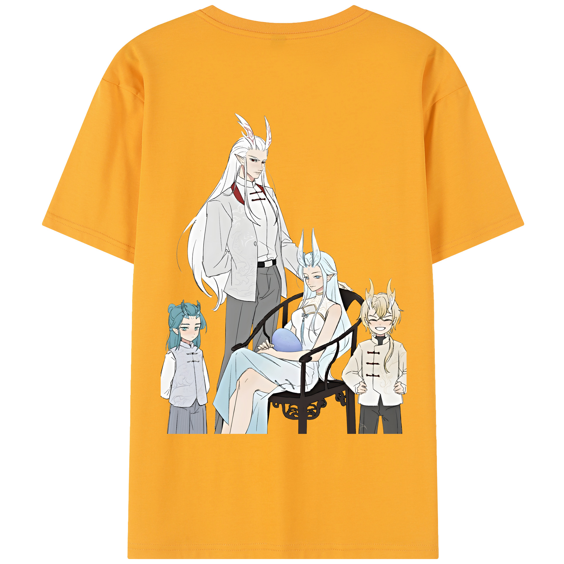 （画像用） Ne Zha 2 ナタ 魔童の大暴れ レディース半袖Tシャツ(バックプリント)