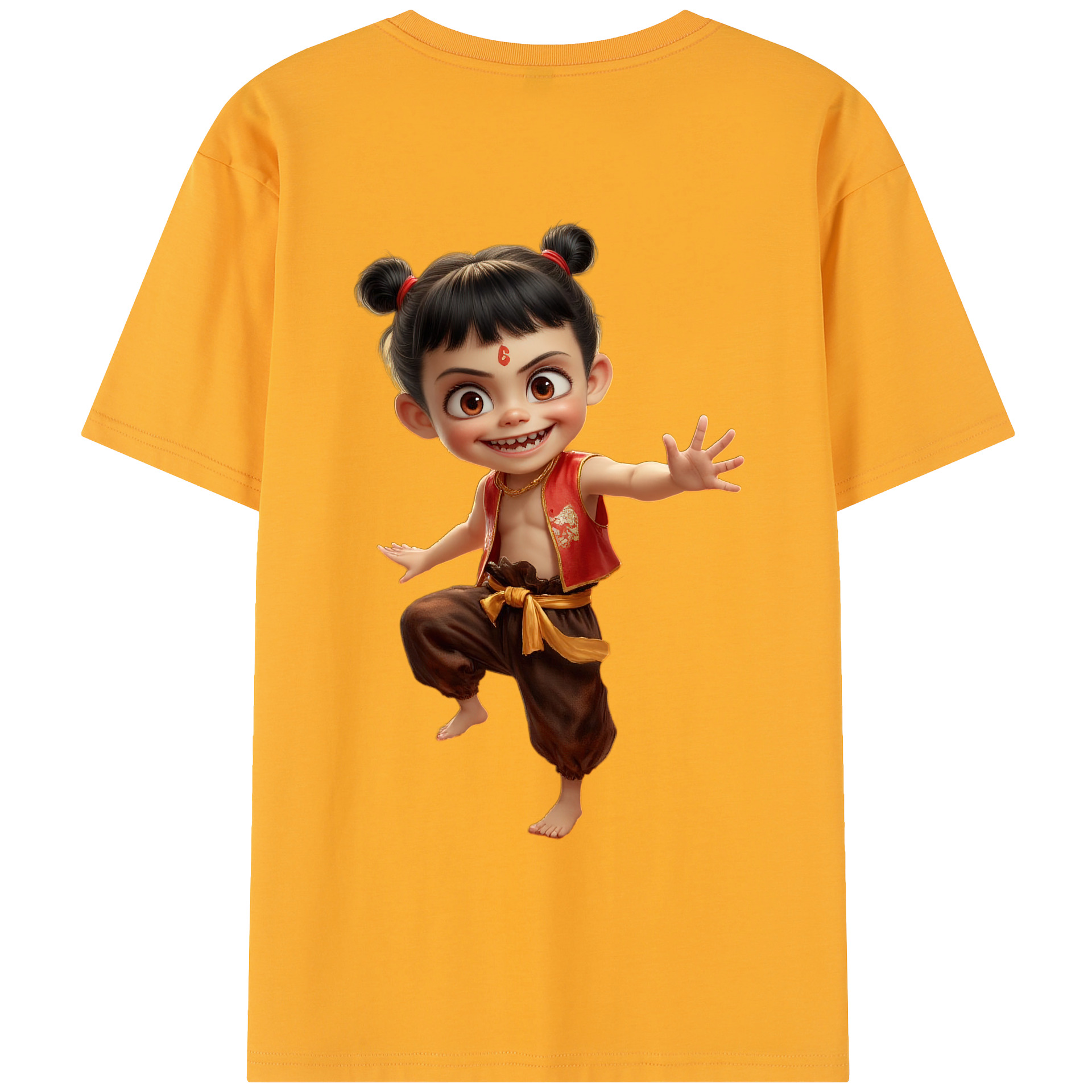 （画像用） Ne Zha 2 ナタ 魔童の大暴れ レディース半袖Tシャツ(バックプリント)