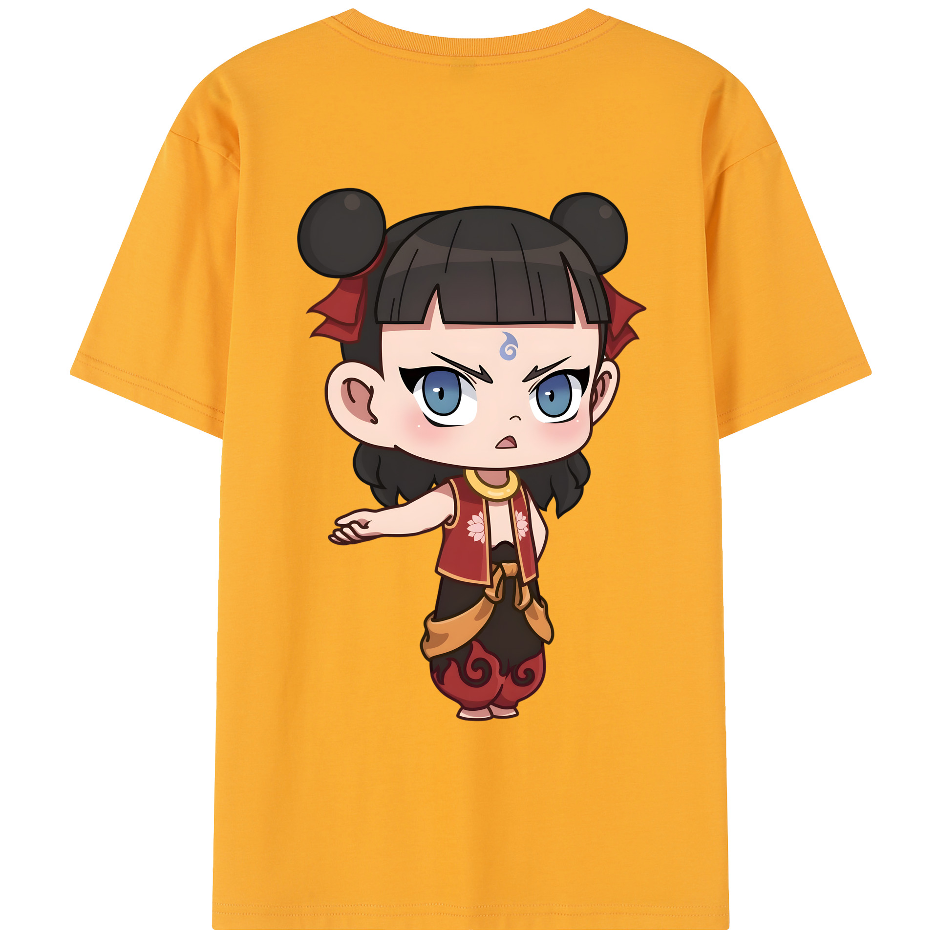 （画像用） Ne Zha 2 ナタ 魔童の大暴れ レディース半袖Tシャツ(バックプリント)
