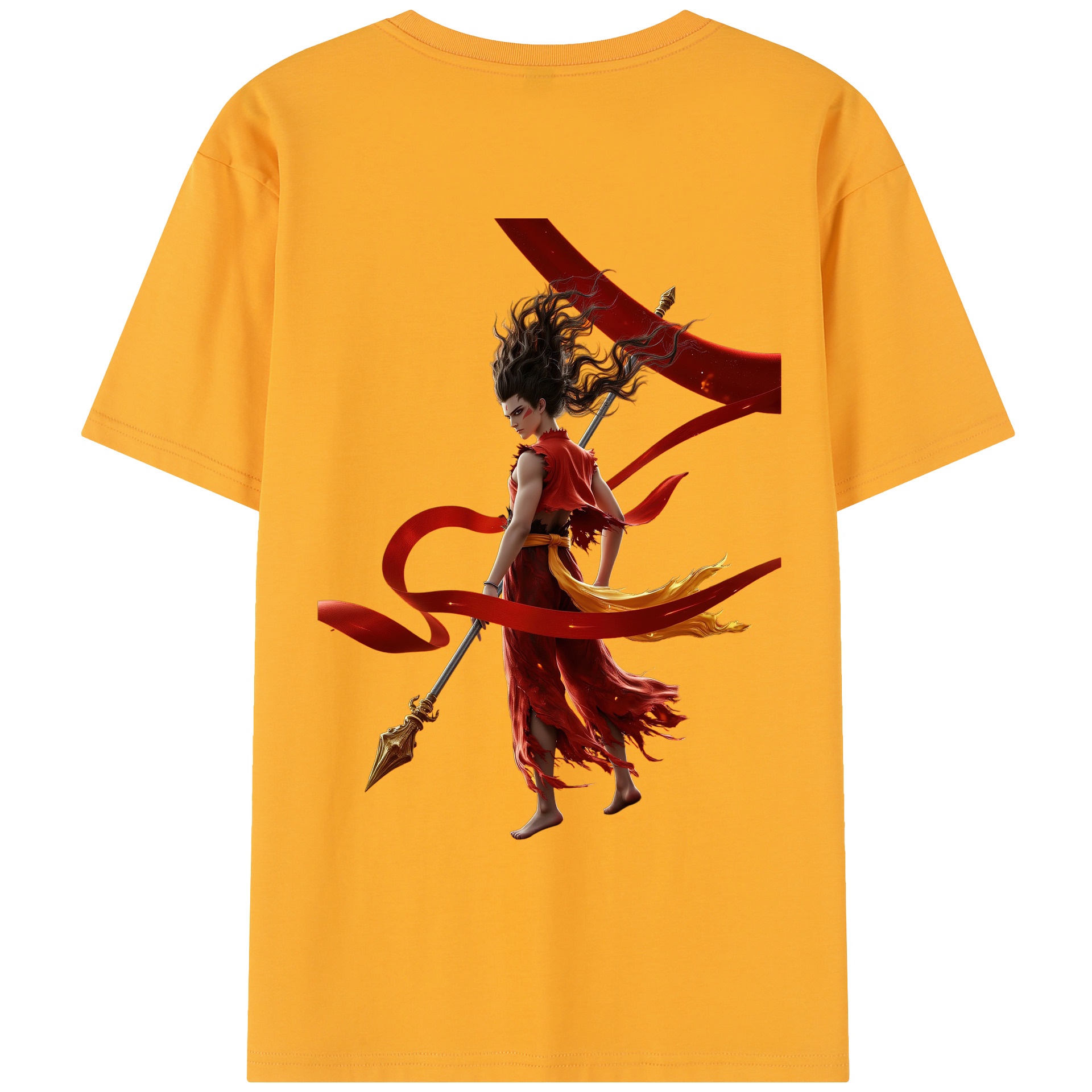 （画像用） Ne Zha 2 ナタ 魔童の大暴れ レディース半袖Tシャツ(バックプリント)