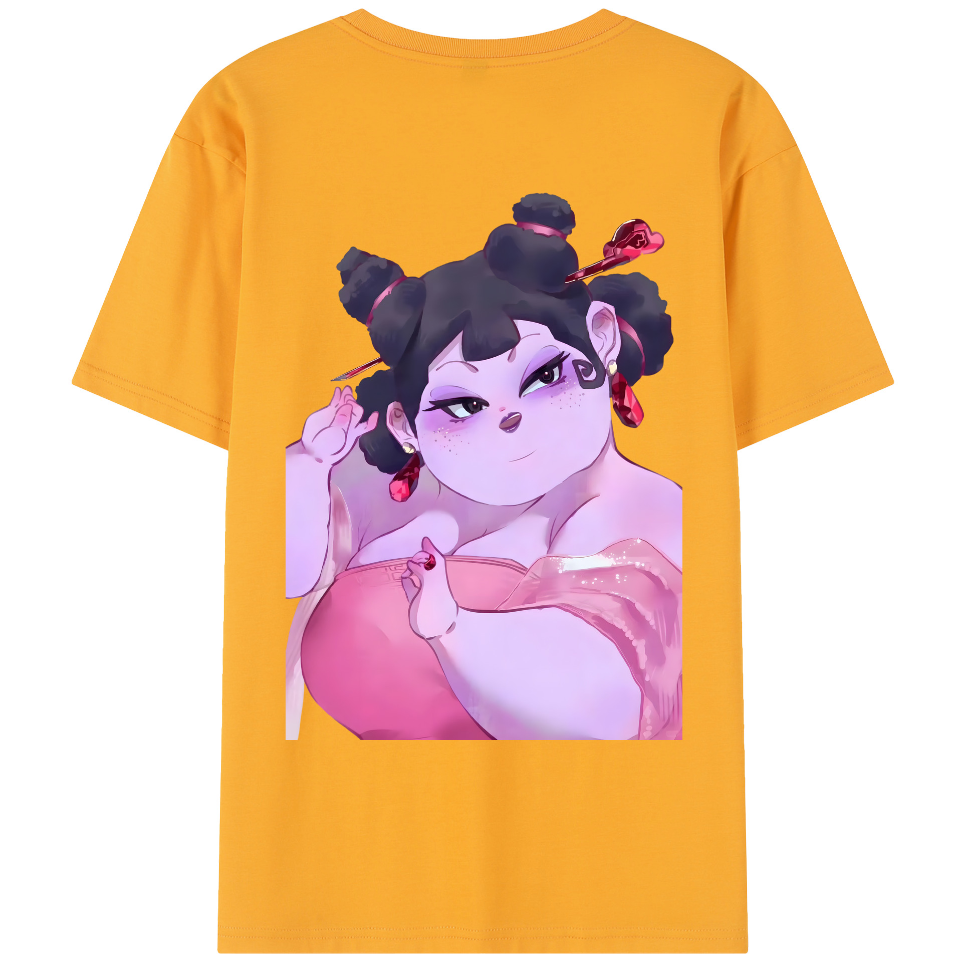（画像用） Ne Zha 2 ナタ 魔童の大暴れ レディース半袖Tシャツ(バックプリント)