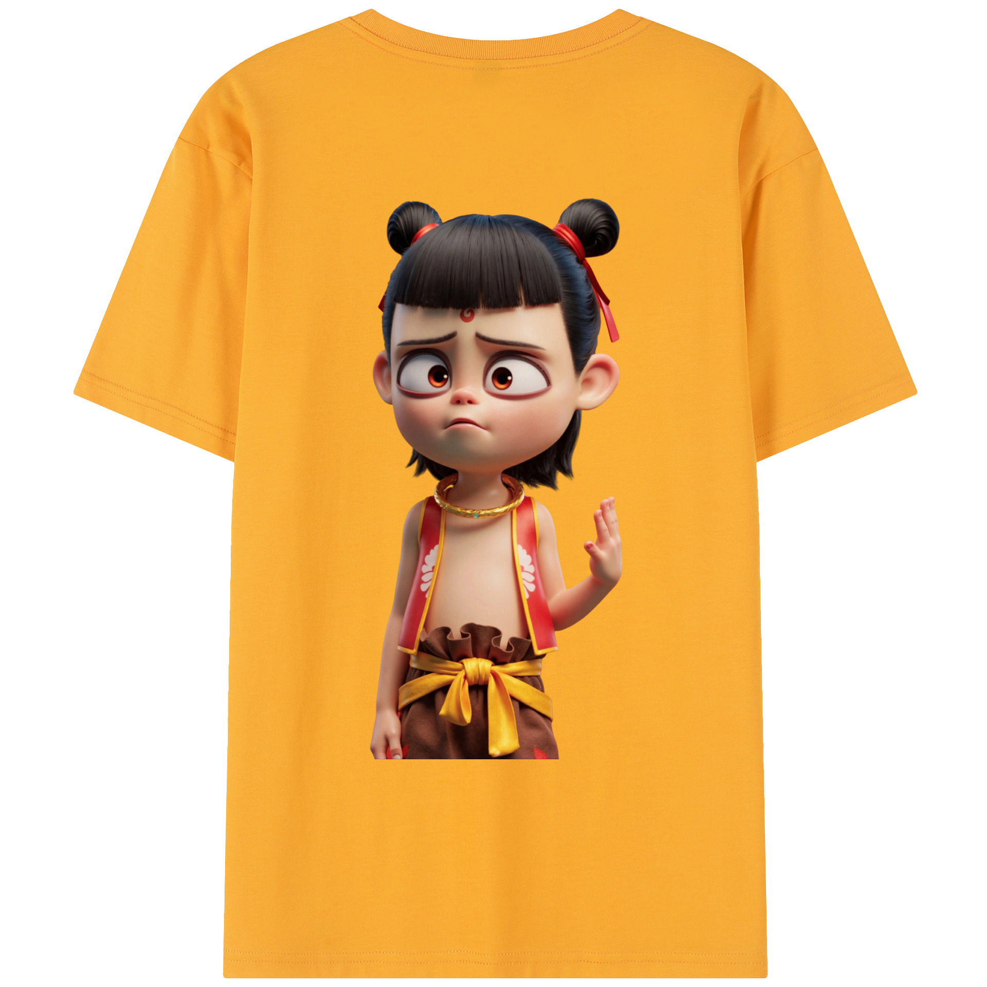 （画像用） Ne Zha 2 ナタ 魔童の大暴れ レディース半袖Tシャツ(バックプリント)