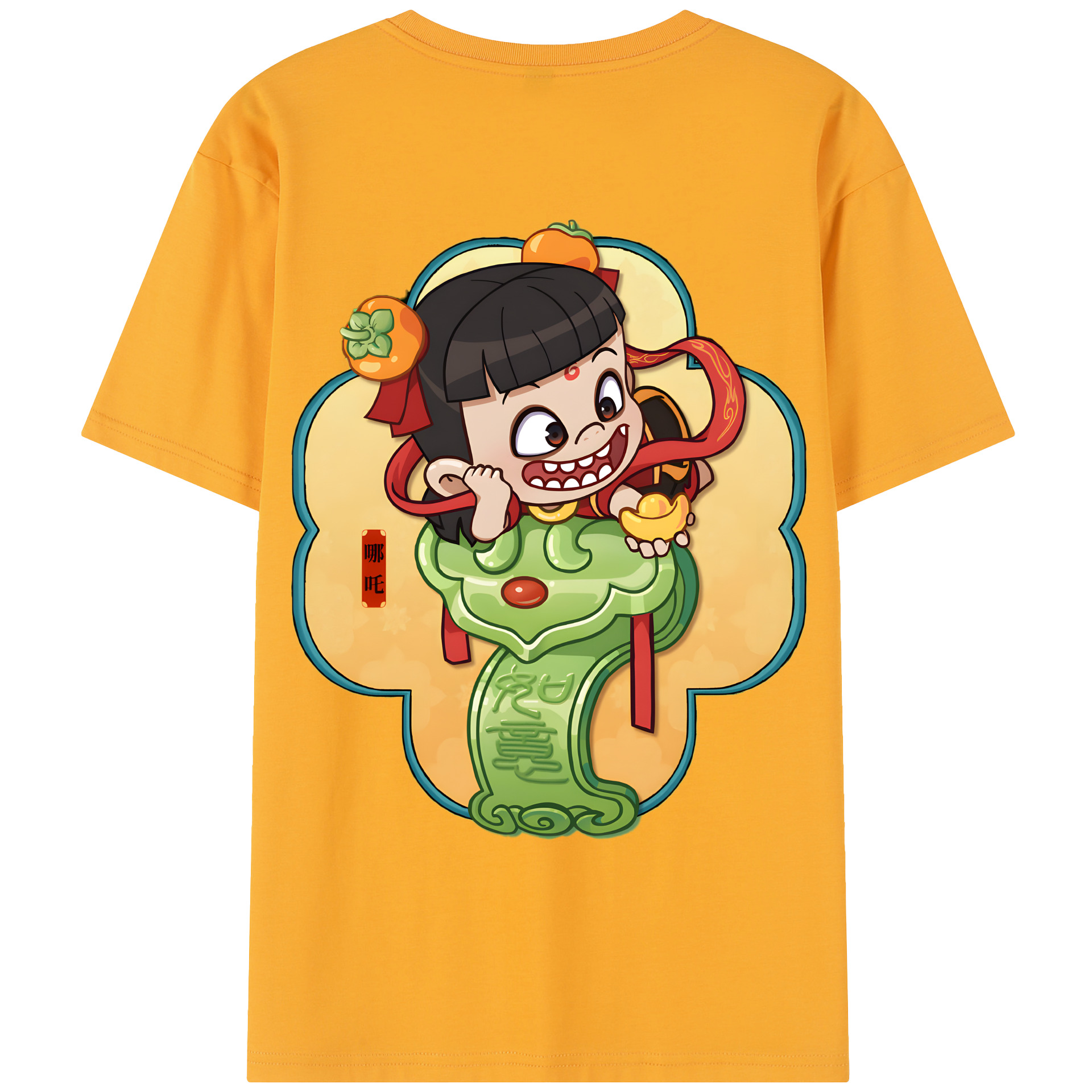 （画像用） Ne Zha 2 ナタ 魔童の大暴れ レディース半袖Tシャツ(バックプリント)