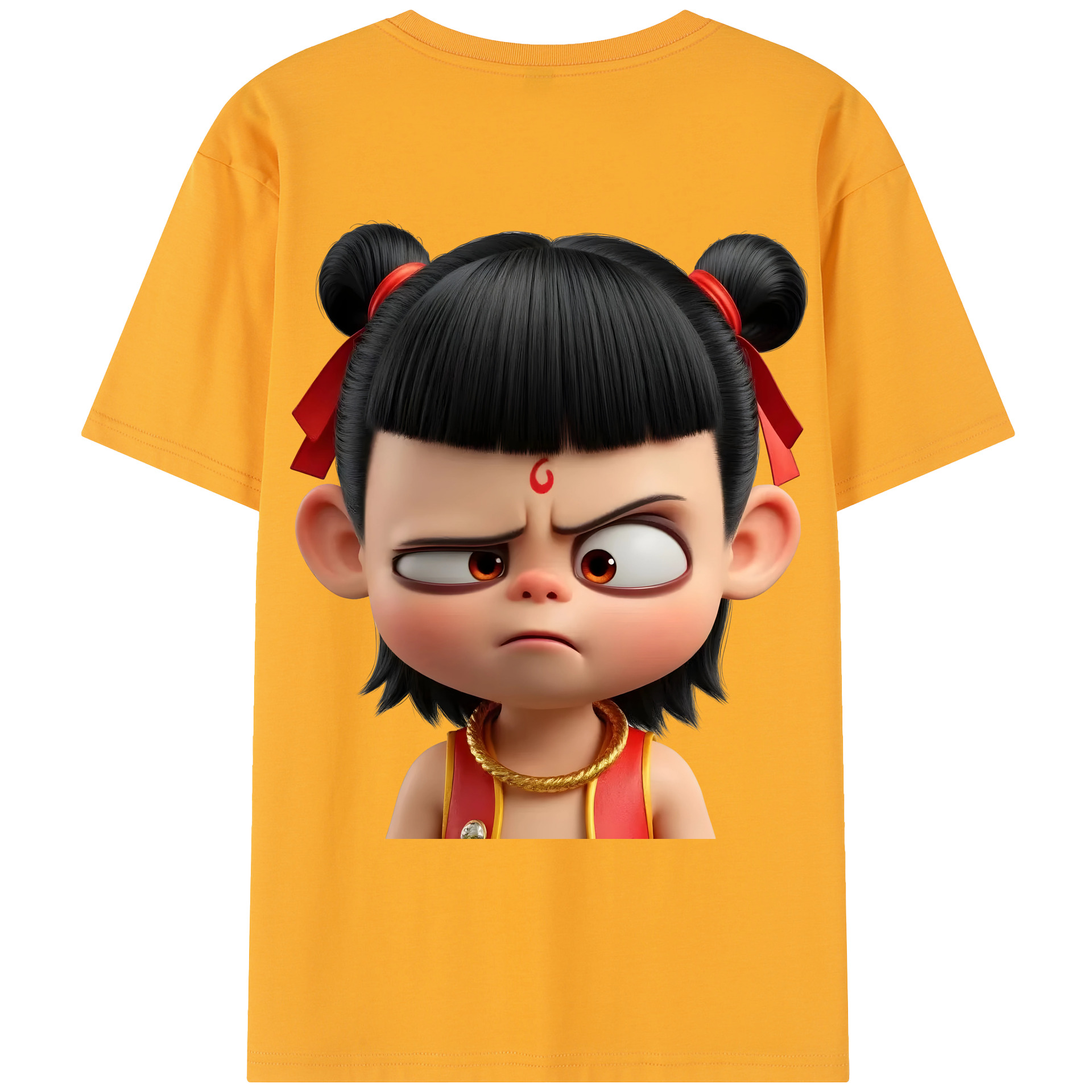 （画像用） Ne Zha 2 ナタ 魔童の大暴れ レディース半袖Tシャツ(バックプリント)